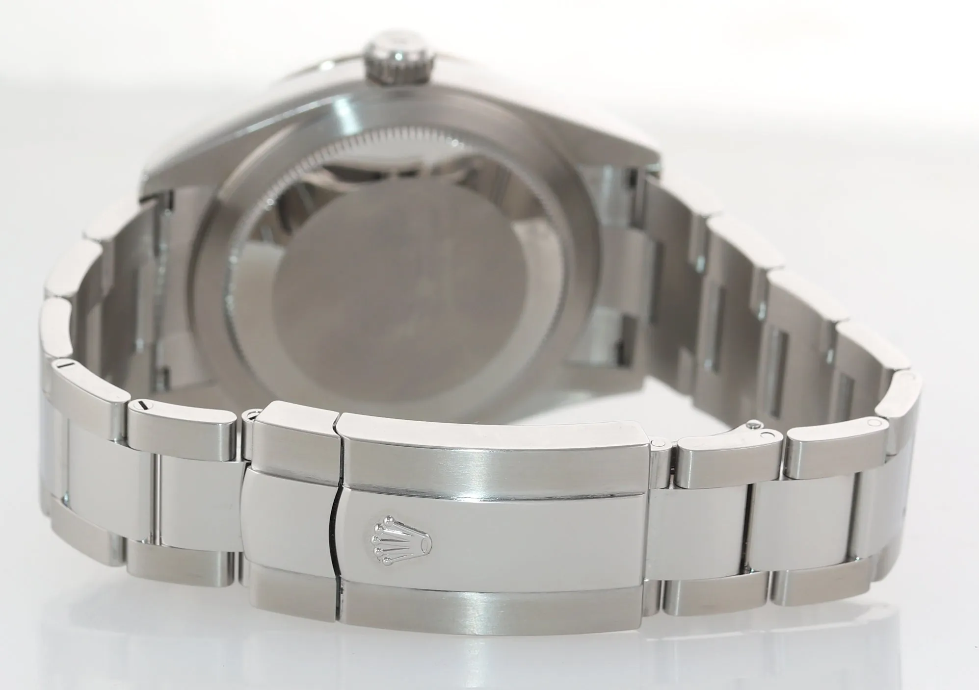 Rolex Sky-Dweller Steel White Gold Fluted Bezel 326934 42mm Black Watch Box