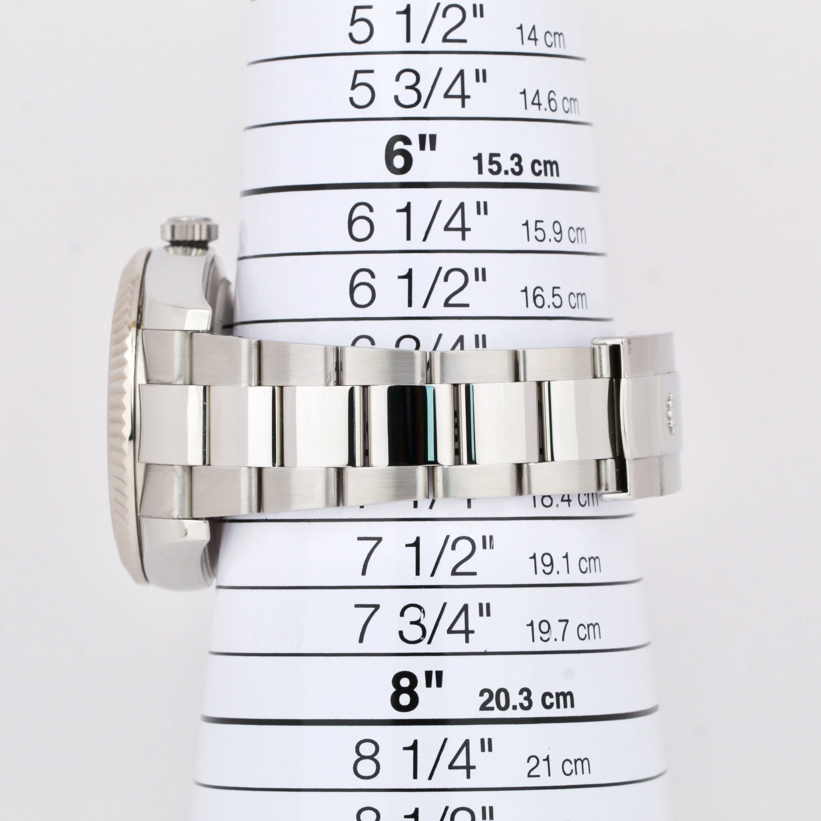 Rolex Sky-Dweller WHITE Stainless Steel 18k Gold Fluted 42mm 326934 Watch BOX