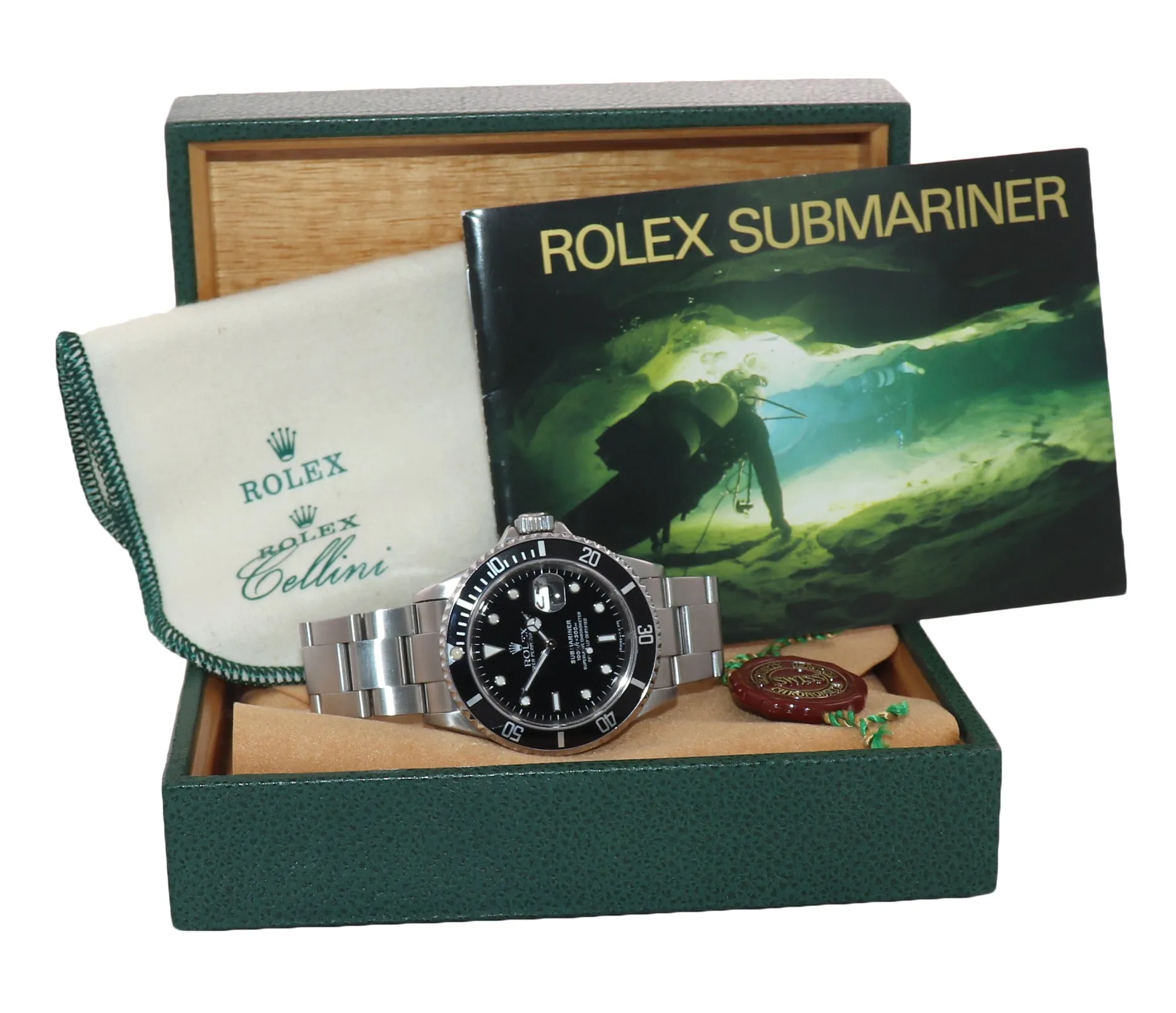 Rolex Submariner 16610 Steel Black Tritium Dial 40mm Pre Ceramic Watch Box