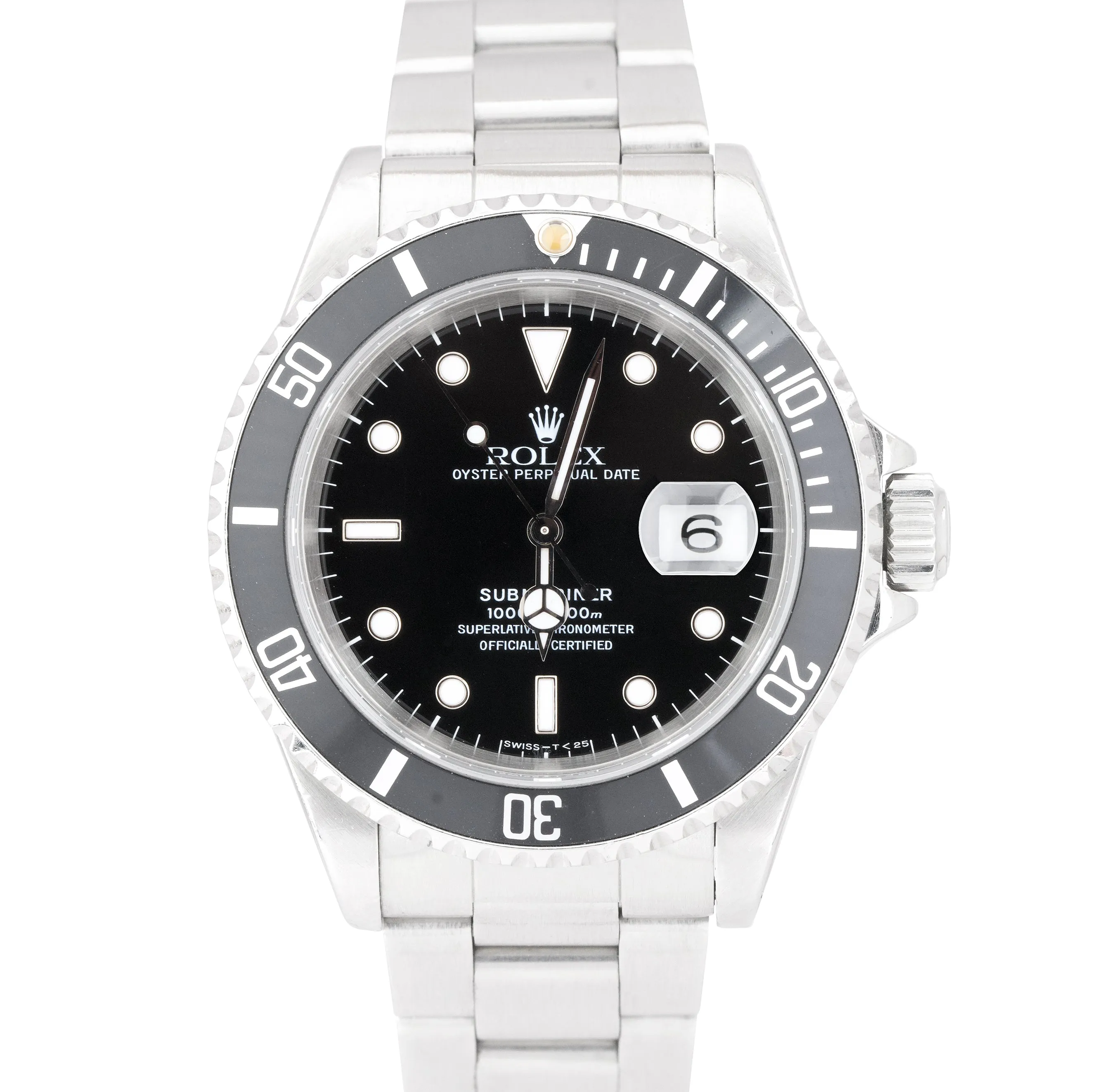 Rolex Submariner Date 16610 Stainless Steel 40mm Black Dive Pre-Ceramic Watch
