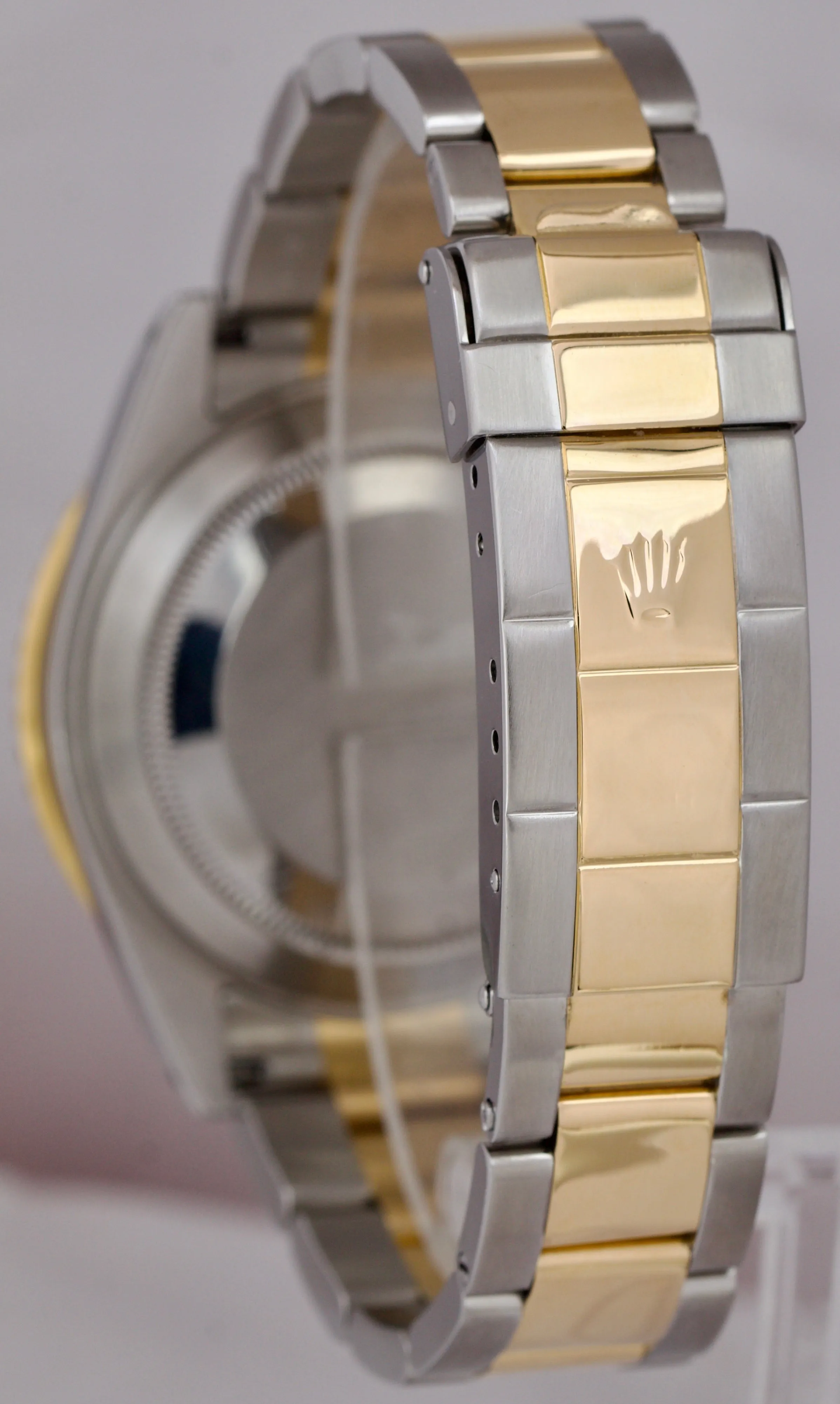 Rolex Submariner Date Slate Serti Blue Two-Tone 18K Gold Stainless Watch 16613