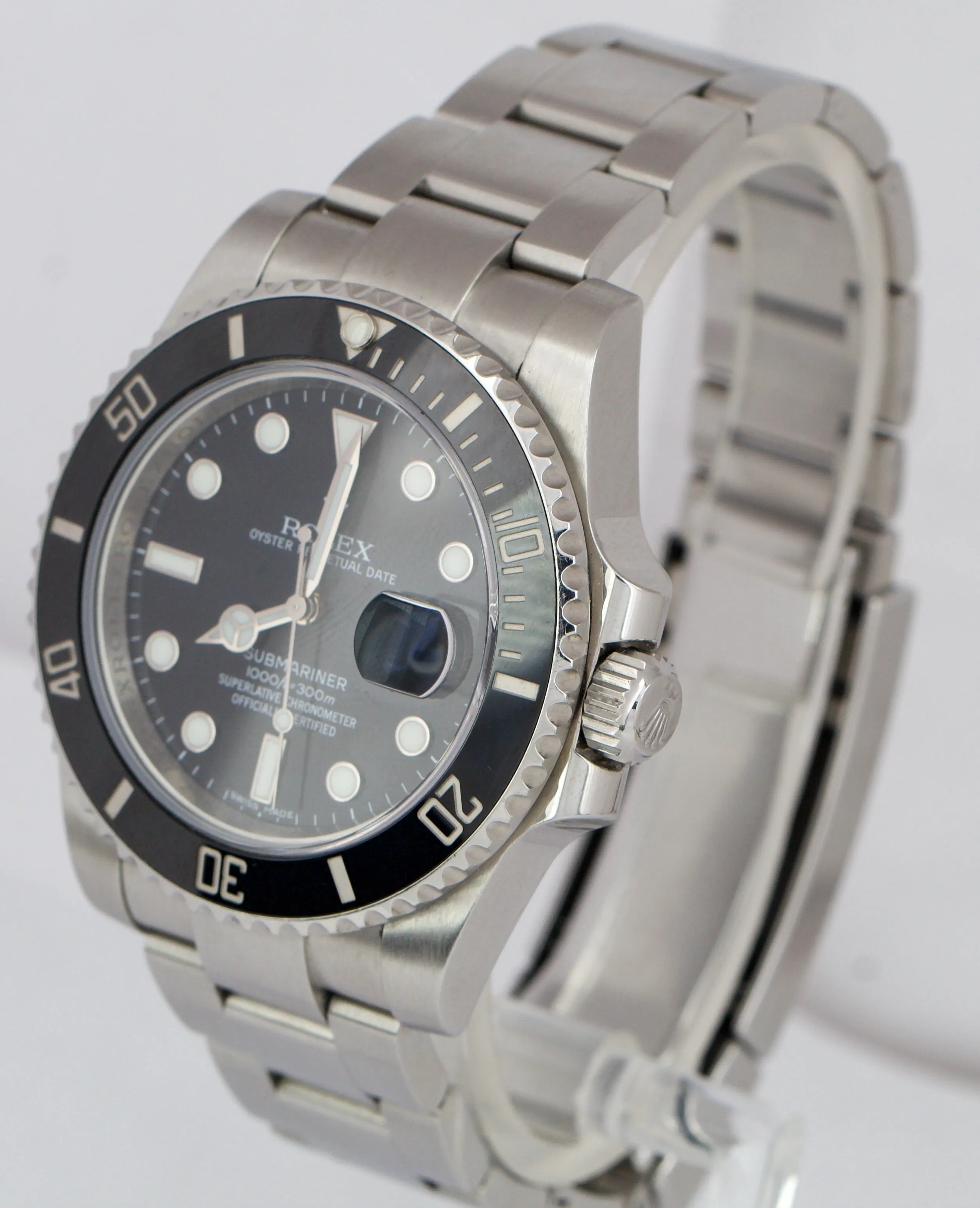 Rolex Submariner Date Stainless Steel Black Ceramic 40mm Dive Watch 116610 LN
