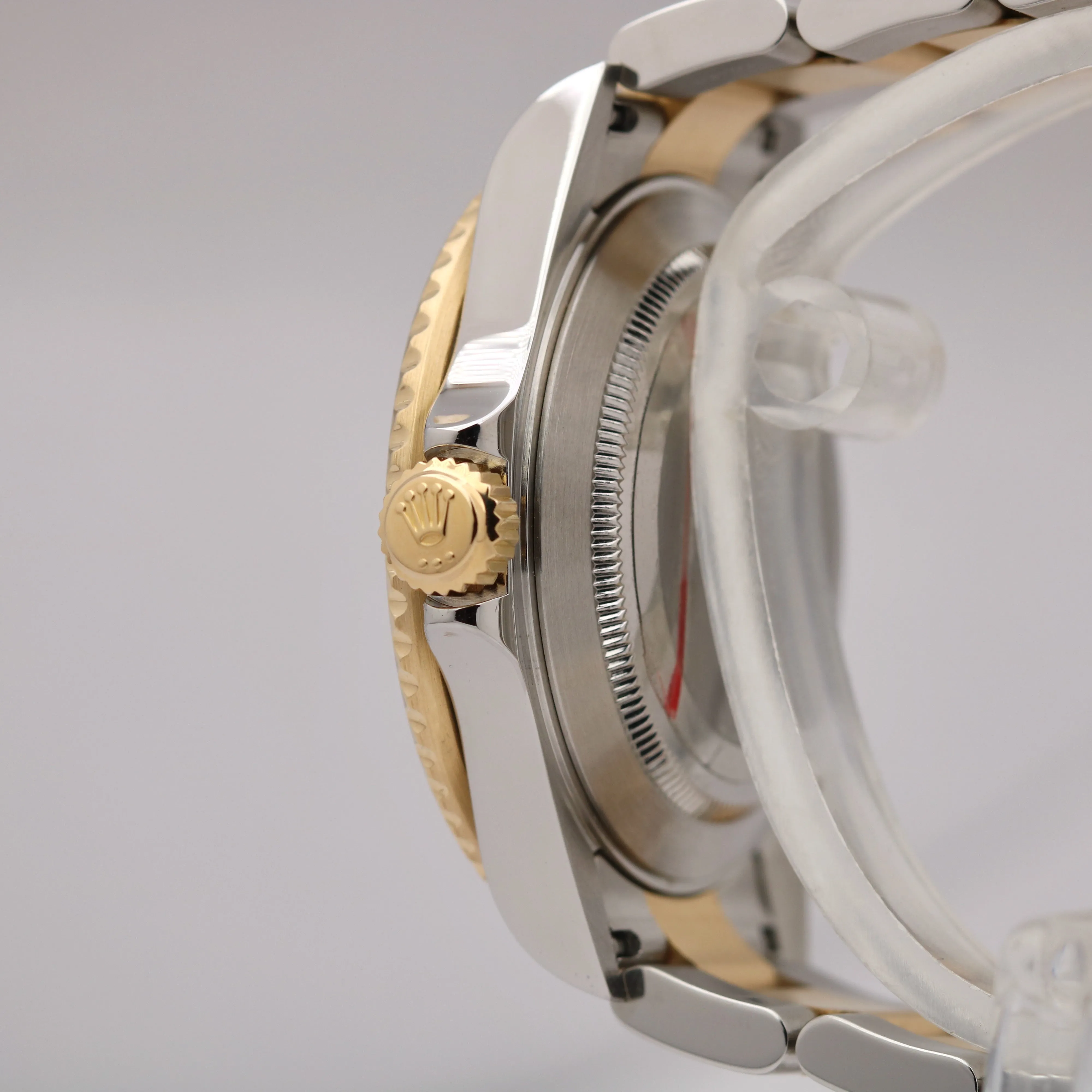 Rolex Submariner Date Two-Tone Gold Blue NO HOLES 40mm PAPERS Watch 16613 B P