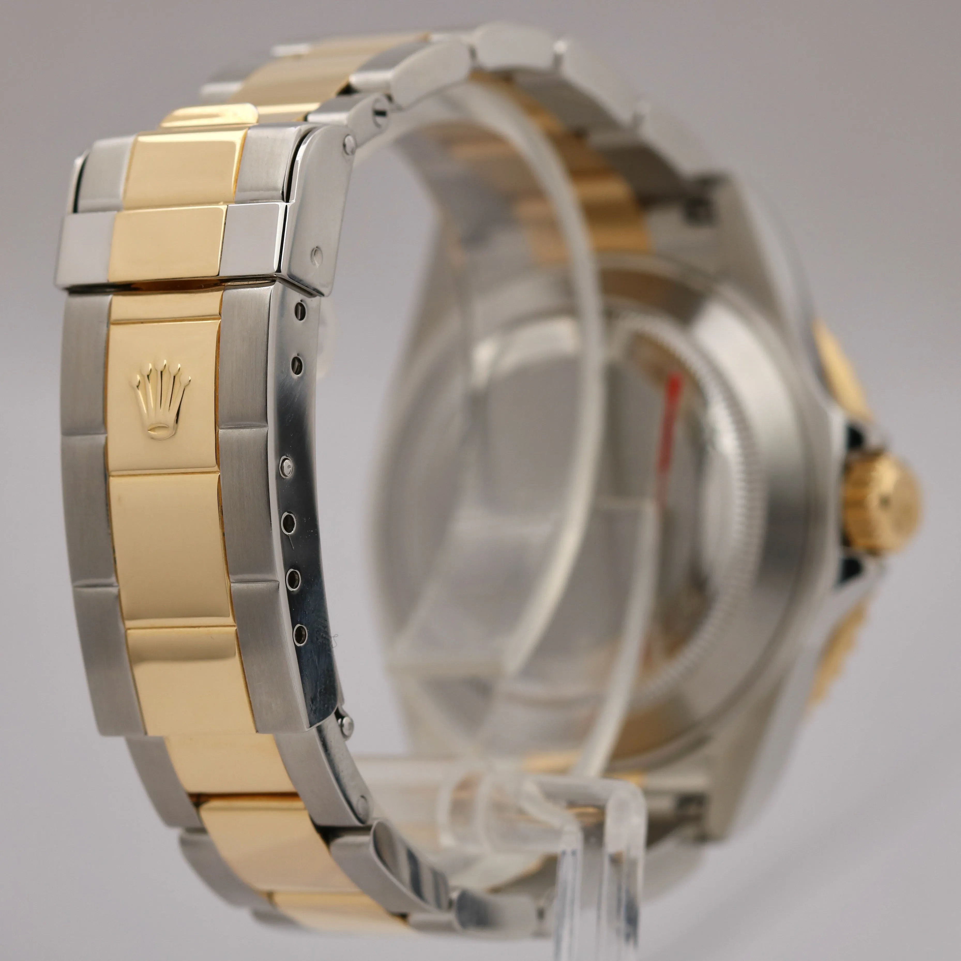 Rolex Submariner Date Two-Tone Gold Blue NO HOLES 40mm PAPERS Watch 16613 B P