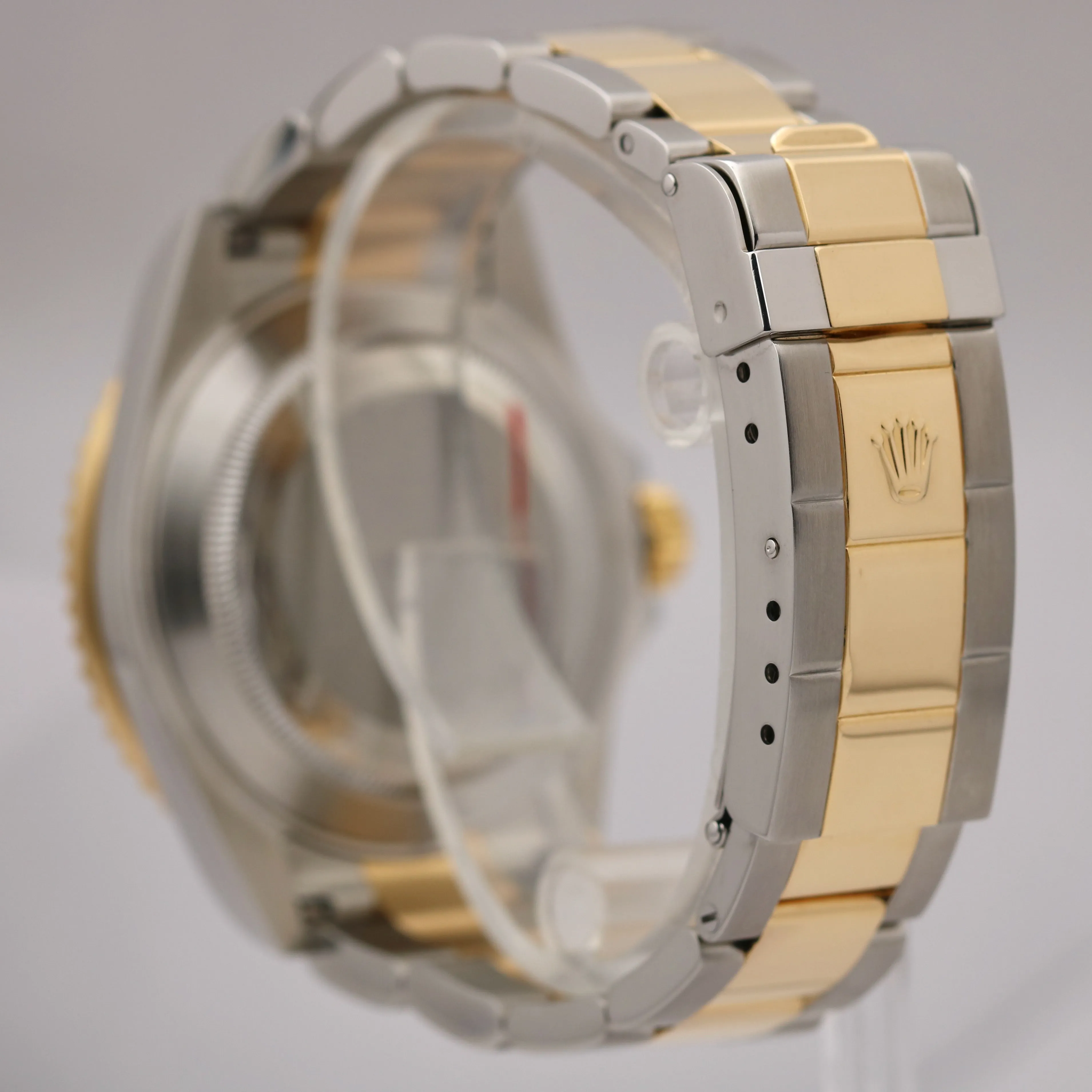 Rolex Submariner Date Two-Tone Gold Blue NO HOLES 40mm PAPERS Watch 16613 B P