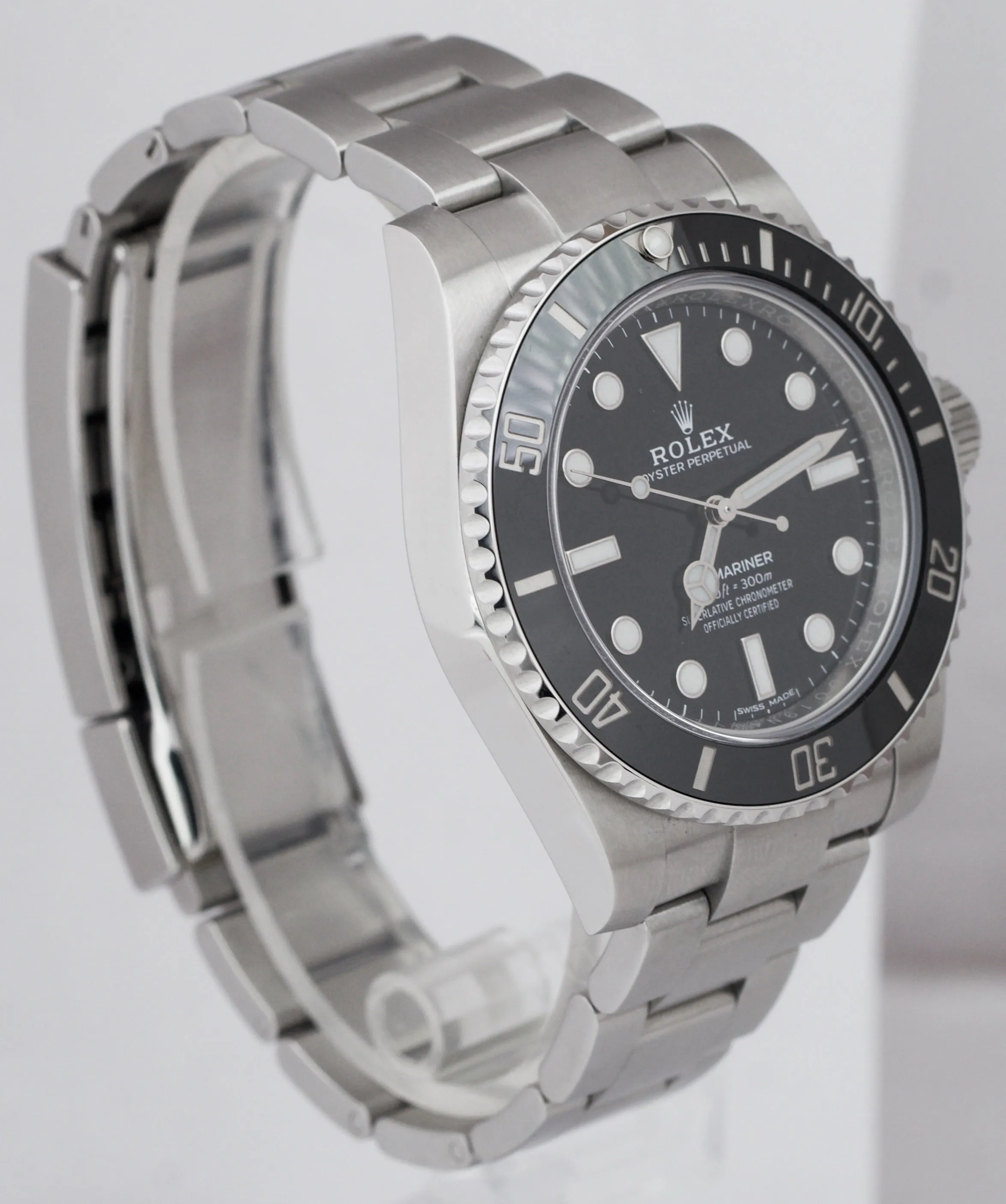 Rolex Submariner No-Date Stainless Steel 40mm Black Ceramic Dive Watch 114060
