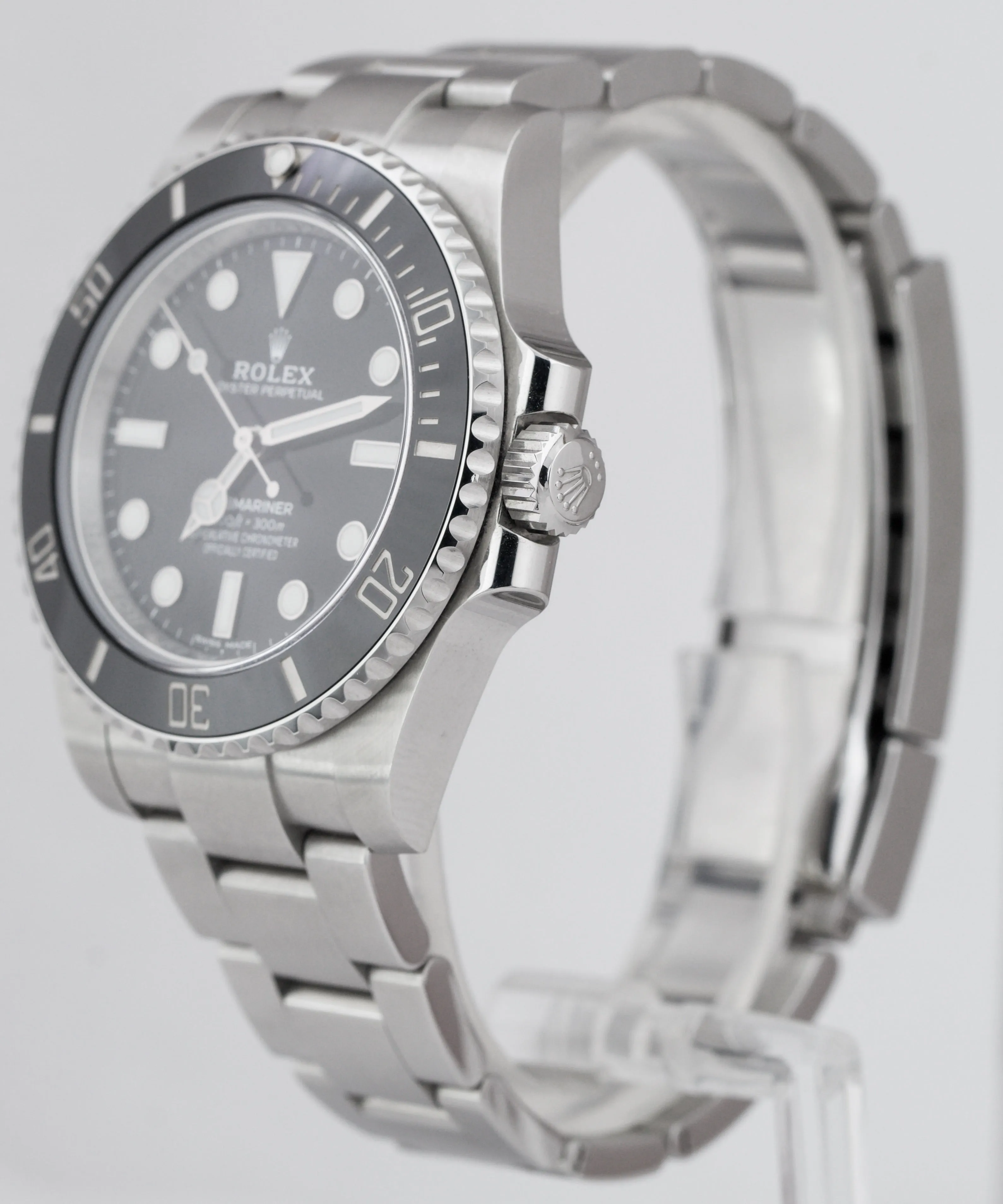 Rolex Submariner No-Date Stainless Steel 40mm Black Ceramic Dive Watch 114060