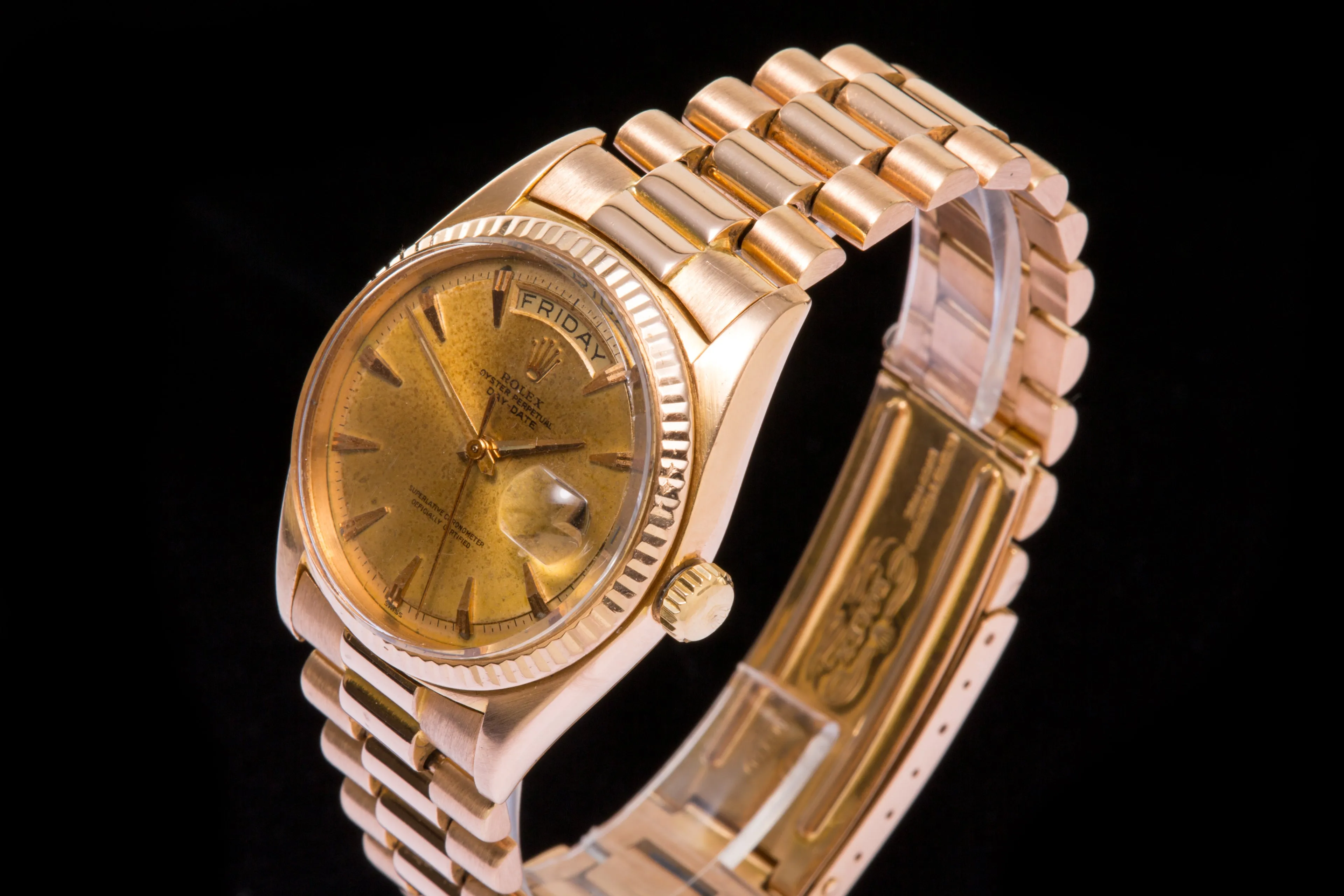 Rolex Vintage Day Date ref 1803 in solid 18ct Rose Gold