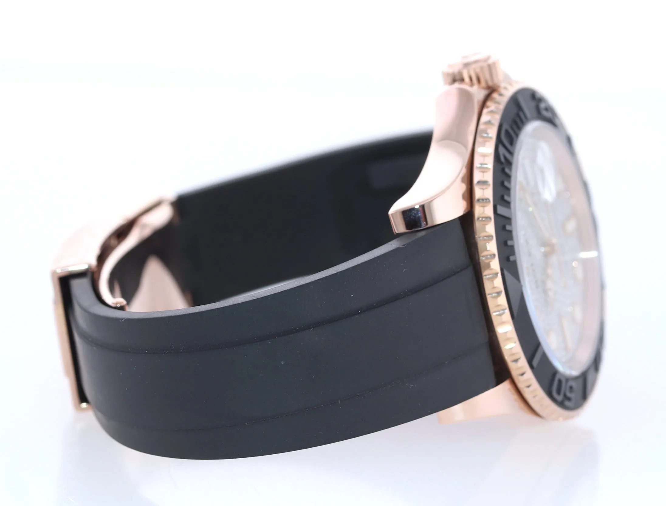 Rolex Yacht-Master 116655 Everose 40mm Pave Diamond Oysterflex Watch Box