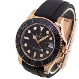 Rolex Yacht-Master 37mm Rose Gold Black Dial & Black Bezel 268655