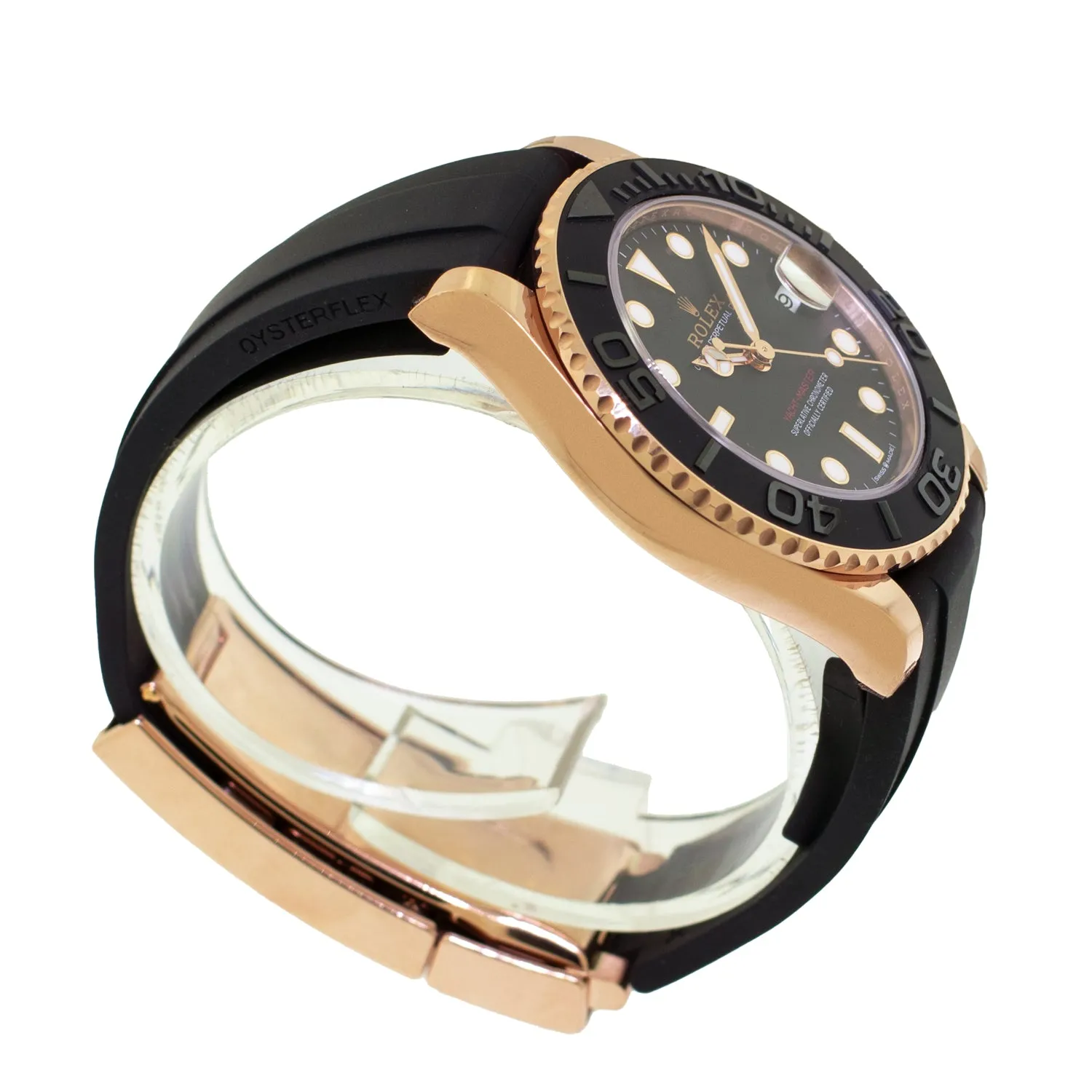 Rolex Yacht-Master 37mm Rose Gold Black Dial & Black Bezel 268655