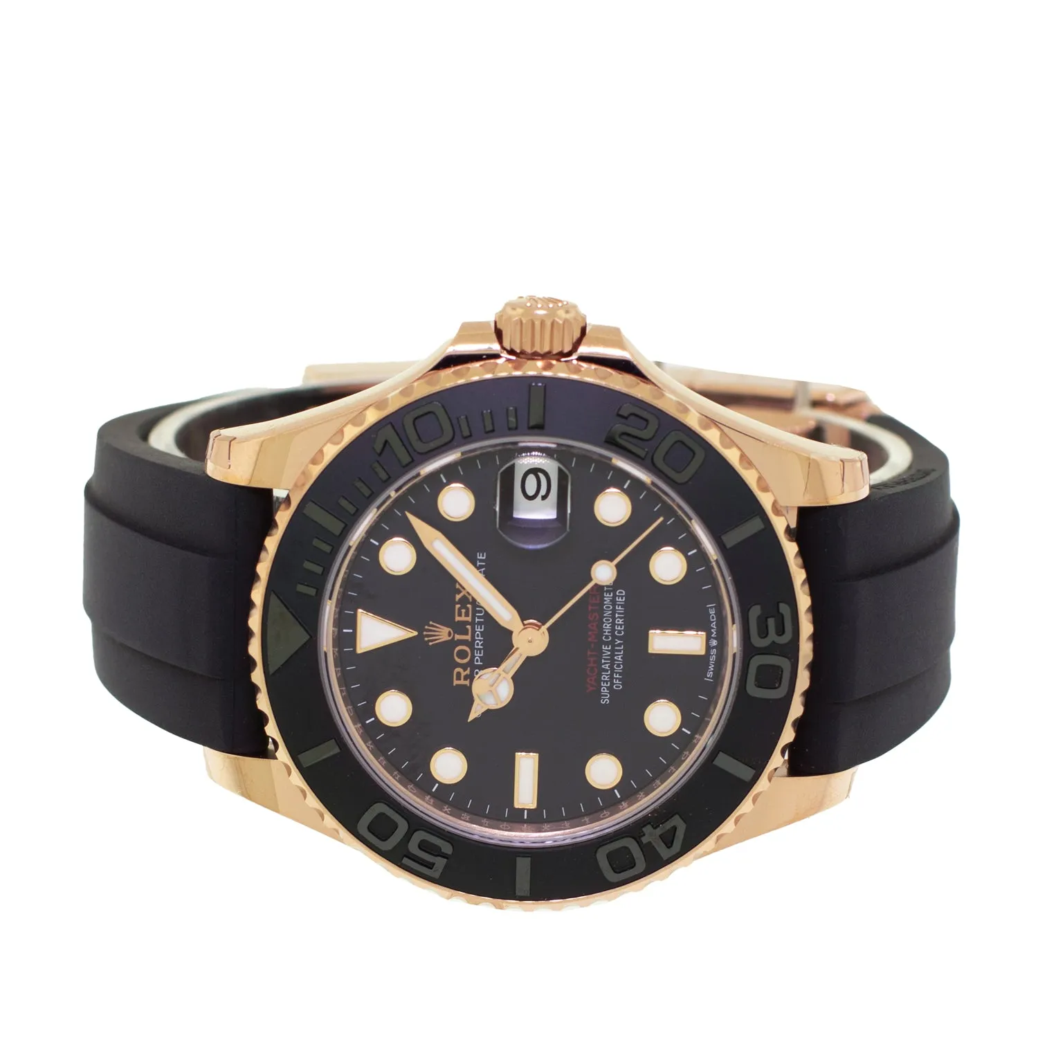 Rolex Yacht-Master 37mm Rose Gold Black Dial & Black Bezel 268655