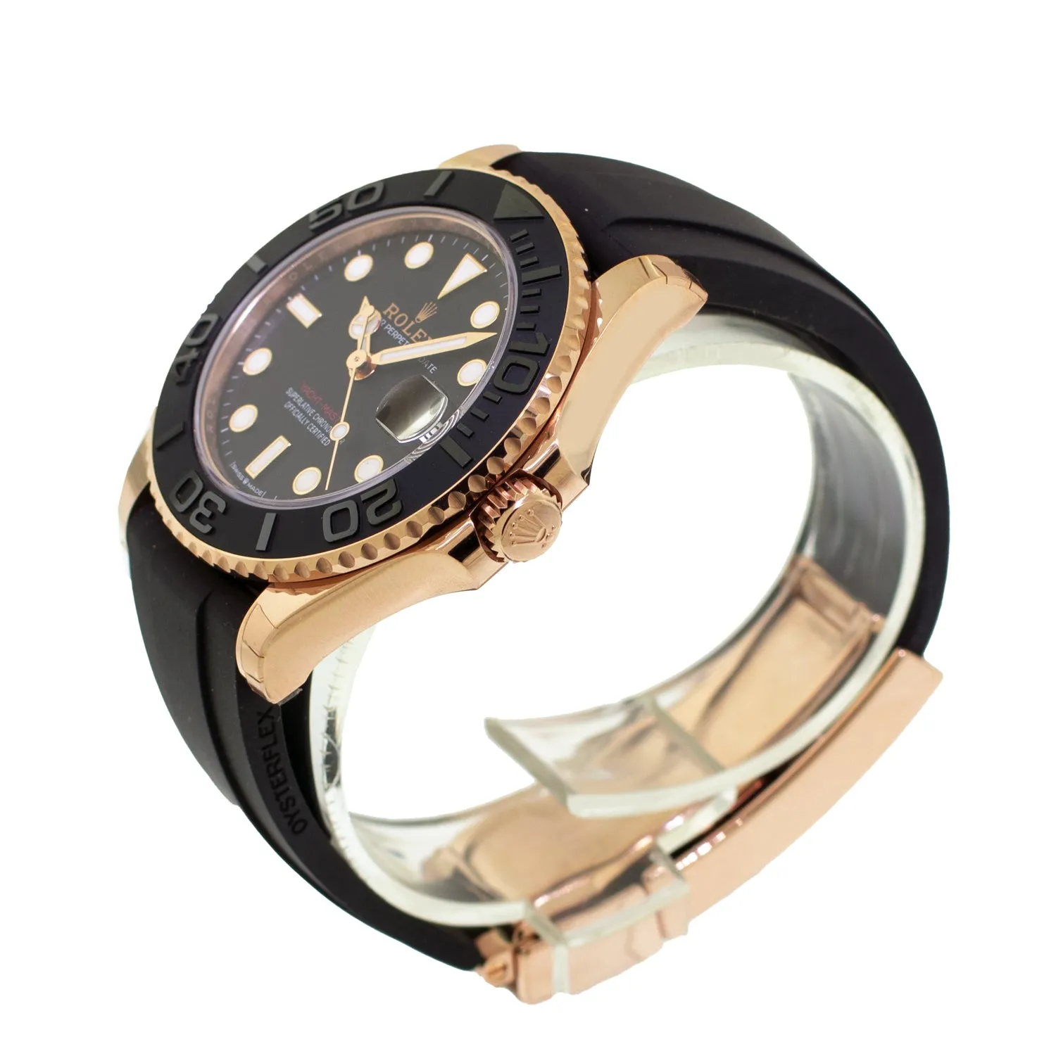 Rolex Yacht-Master 37mm Rose Gold Black Dial & Black Bezel 268655