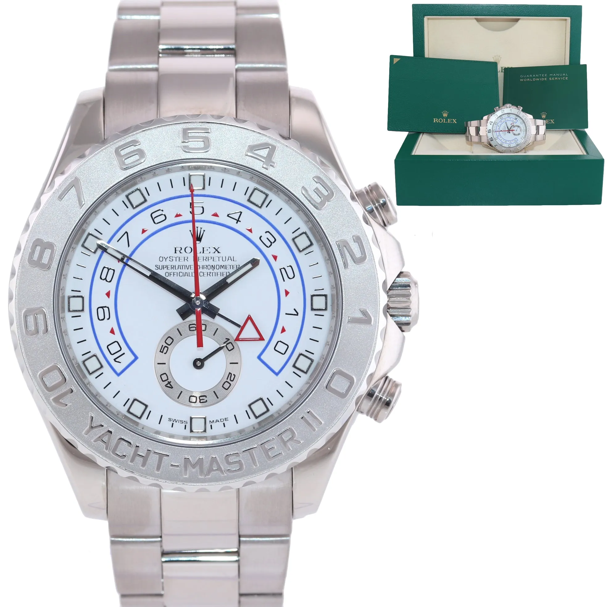 Rolex Yacht-Master II 44mm 18k White Gold 116689 YM 2 Watch Box