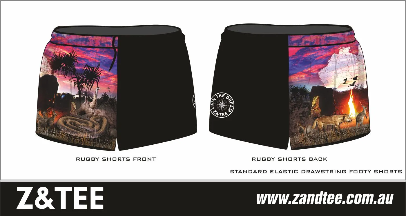 Rugby Shorts | Australian Camping Pink Adventure ★Pre-Order★