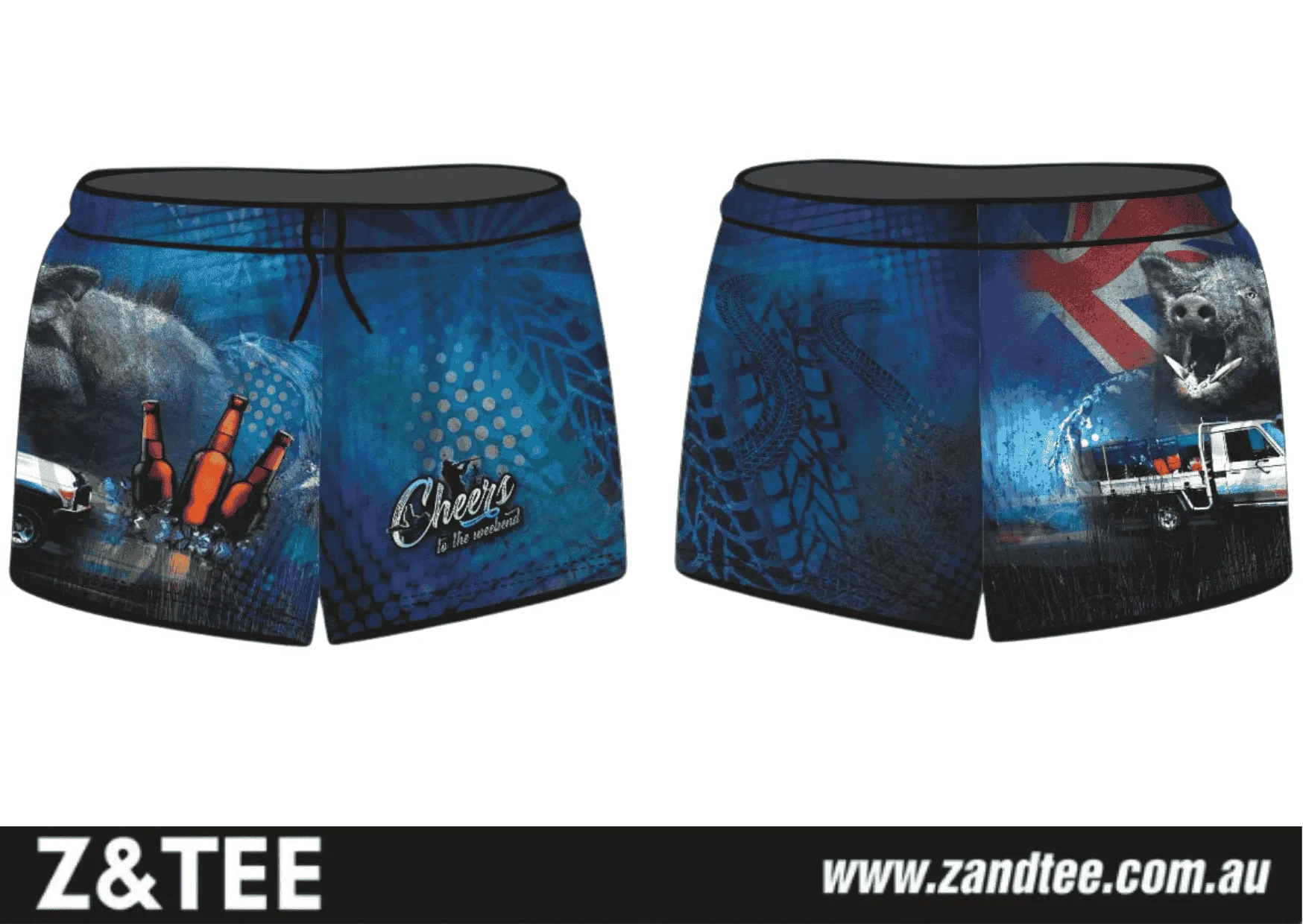 Rugby Shorts | Cheers Hunting Cruiser Blue ★Pre-Order★