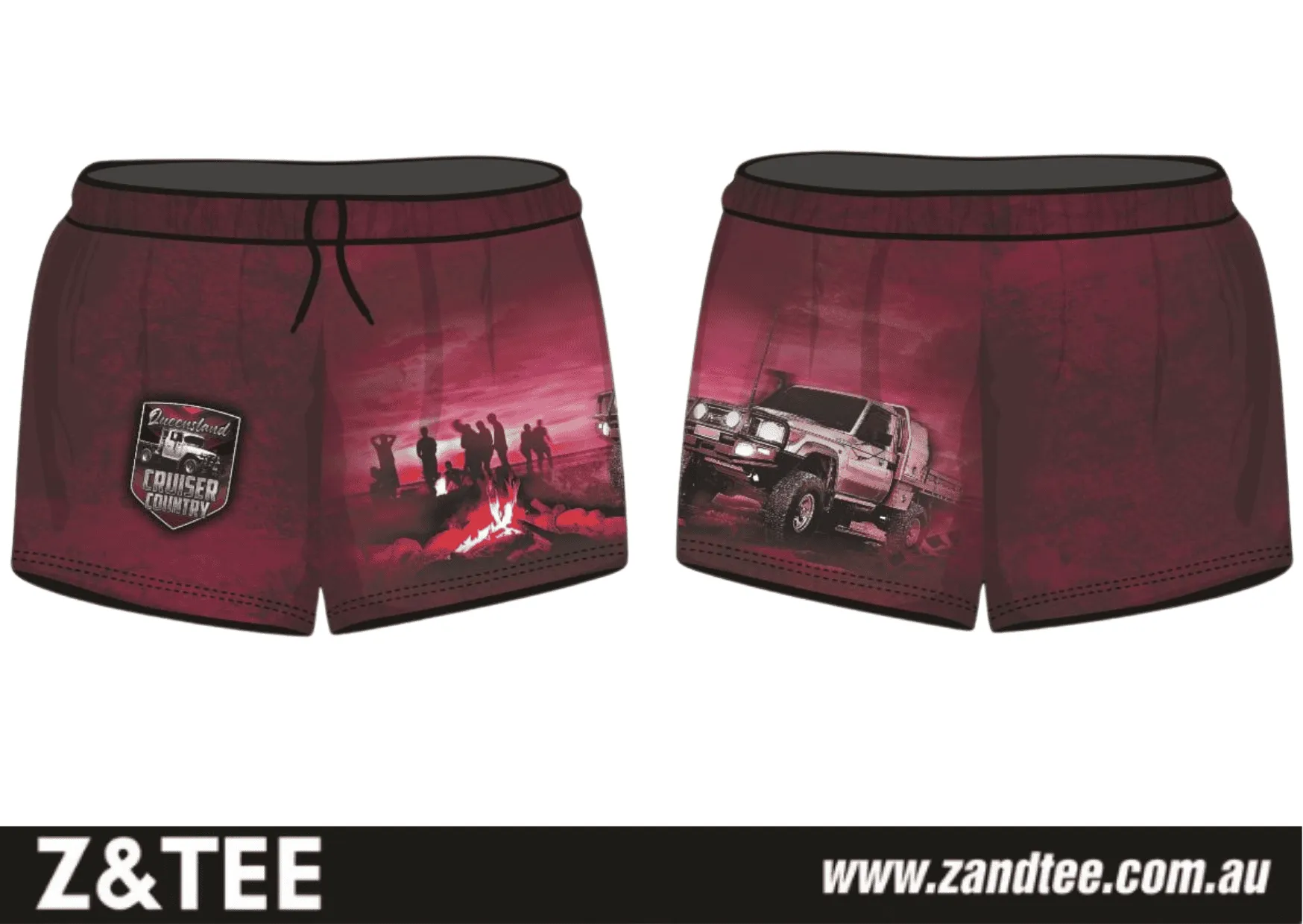 Rugby Shorts | QLD Cruiser Country Maroon ★Pre-Order★