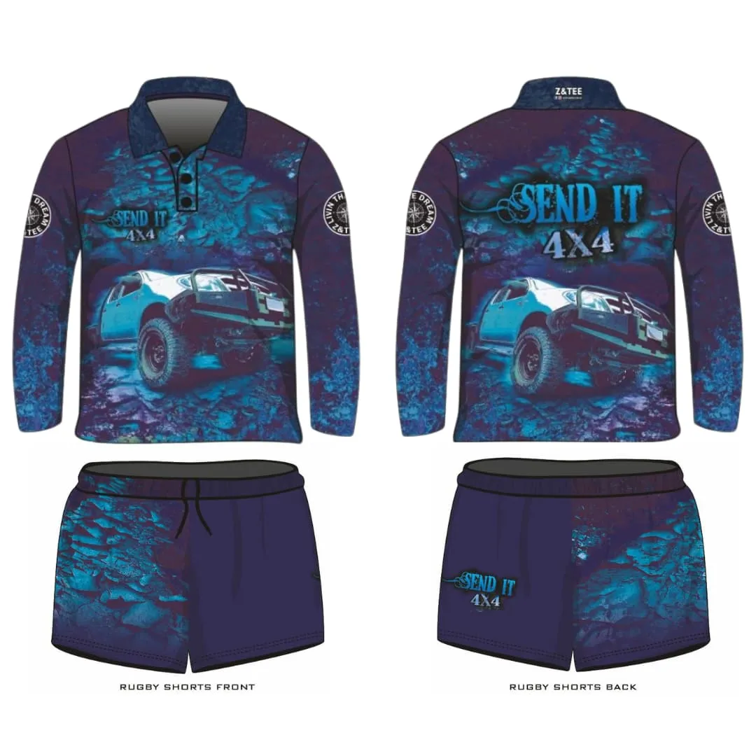 Rugby Shorts | Send It 4x4 Blue ★Pre-Order★