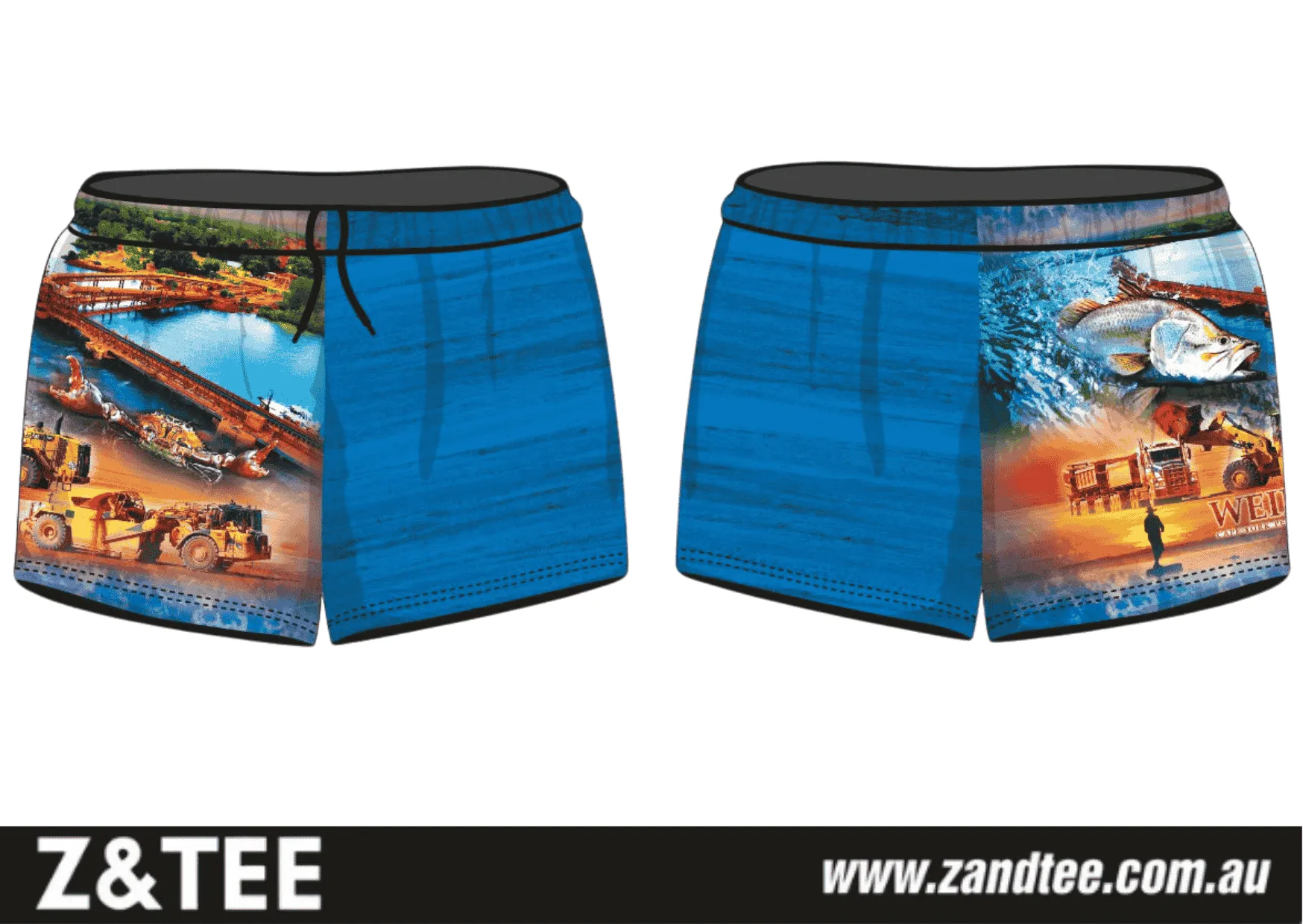 Rugby Shorts | Weipa Cape York Blue ★Pre-Order★