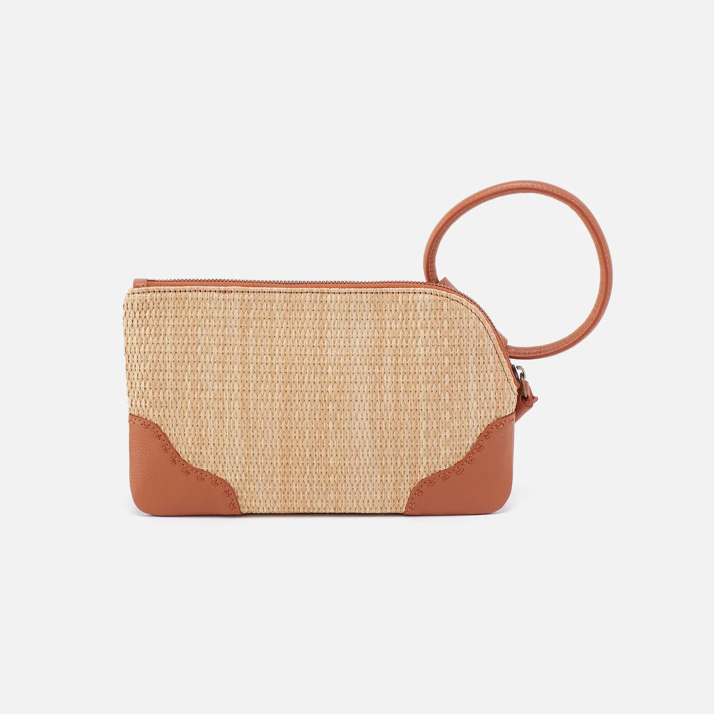 Sable Wristlet In Woven Straw - Natural Straw