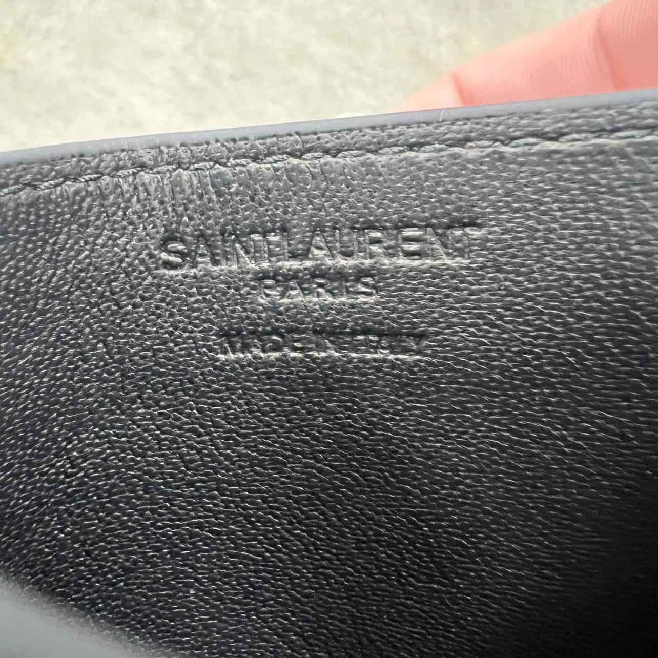 Saint Laurent Card Holder "LEATHER" New Black Size OS