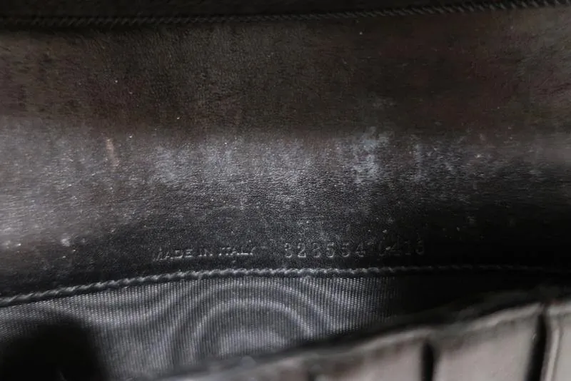 Saint Laurent Studded Continental Zip Wallet Black Leather