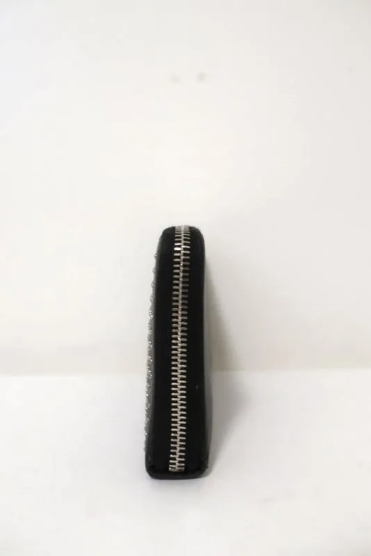 Saint Laurent Studded Continental Zip Wallet Black Leather