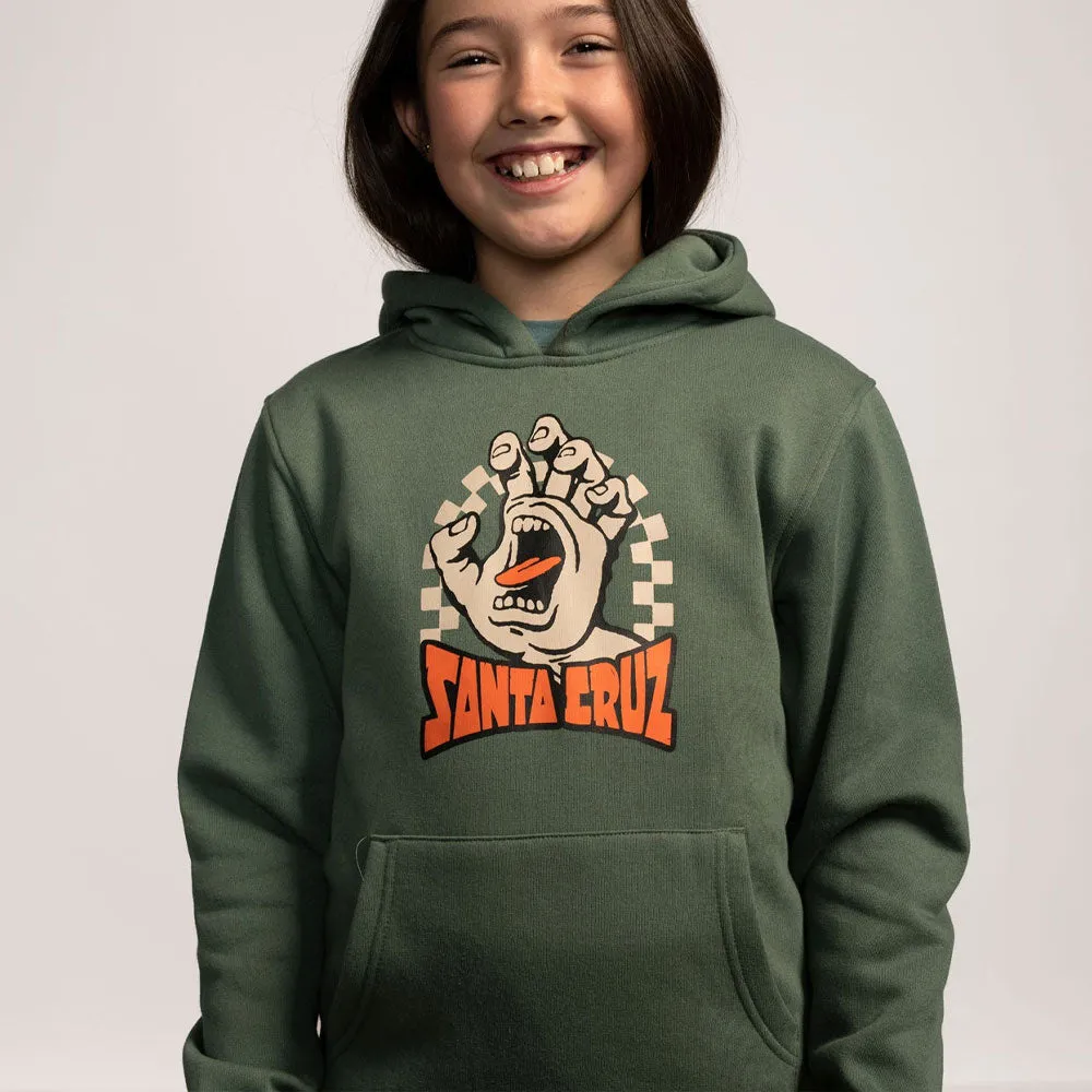 Santa Cruz Youth Check Gateway Hand Front Hoodie