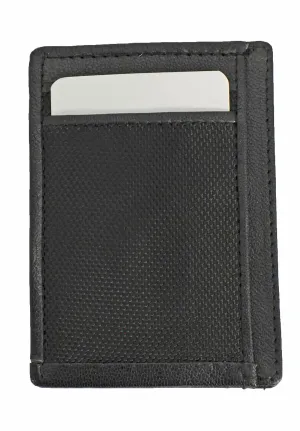 Save the Ocean Recycled Black Front Pocket Wallet