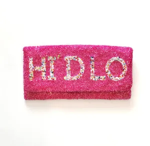 Say My Name Nickname Beaded Handbag with Zipper