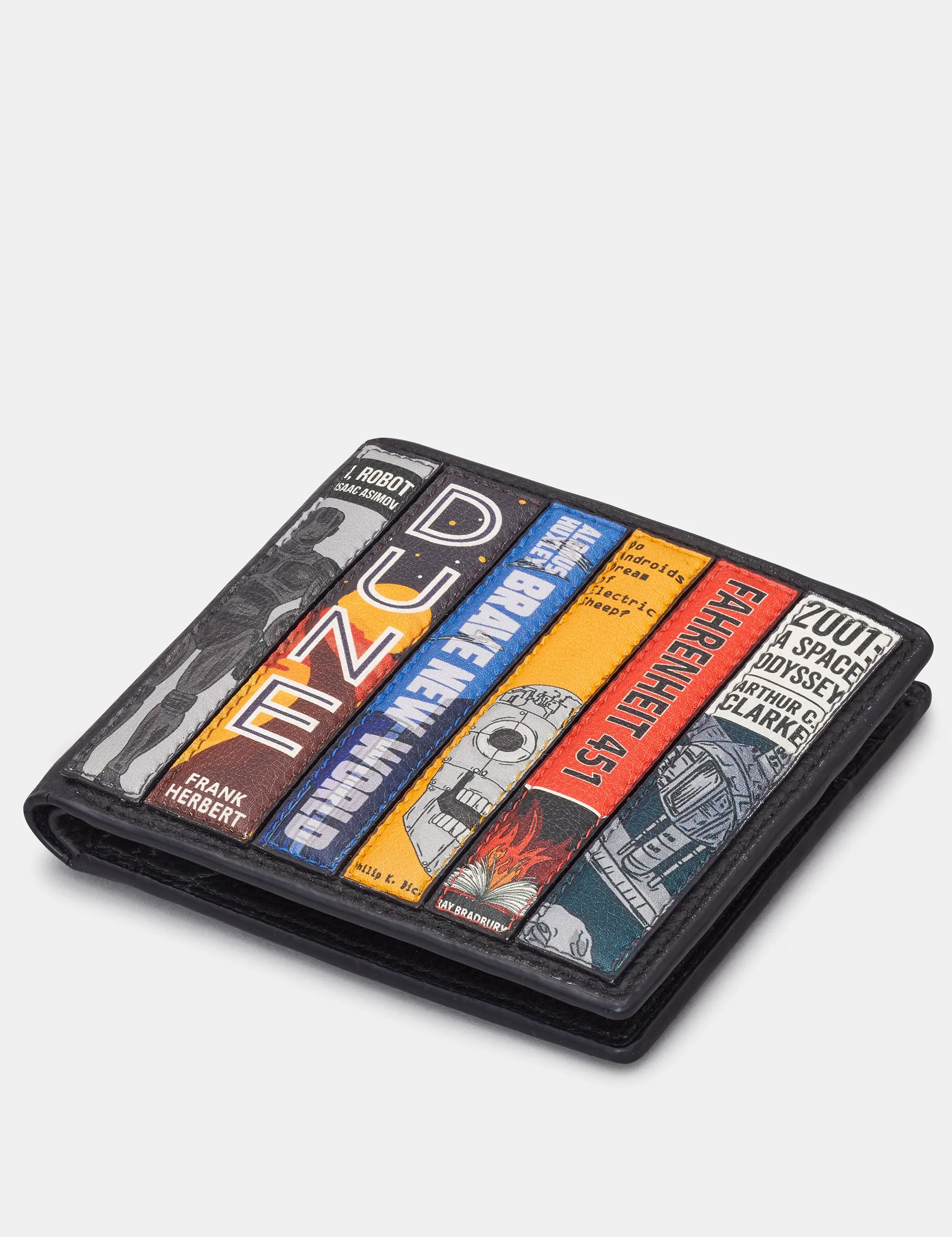 Sci-Fi Bookworm Black Leather Wallet
