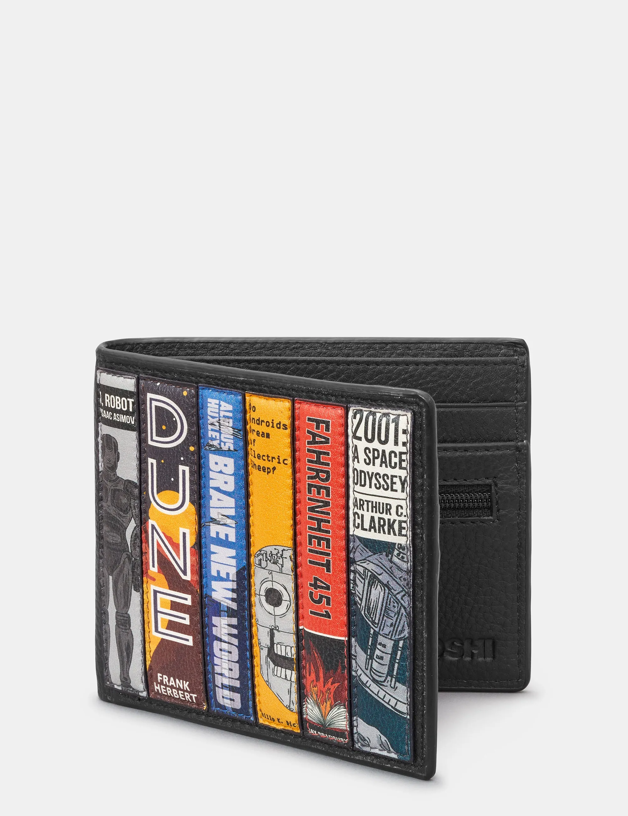 Sci-Fi Bookworm Black Leather Wallet