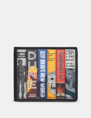 Sci-Fi Bookworm Black Leather Wallet
