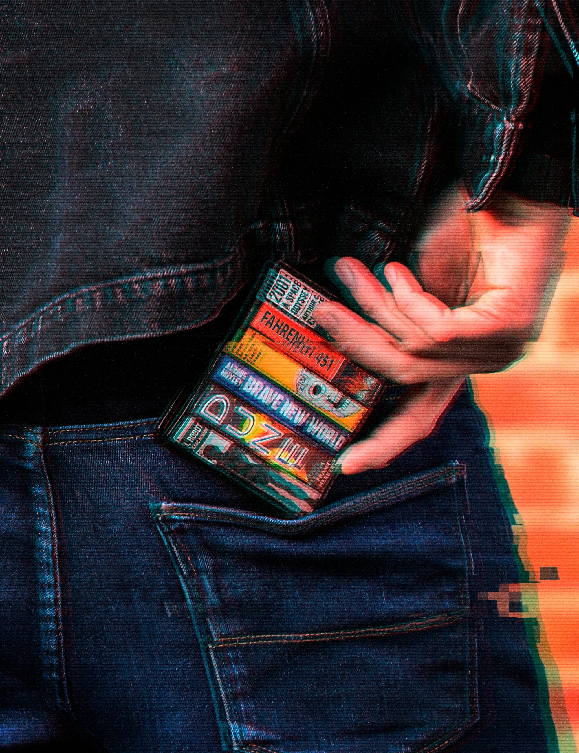 Sci-Fi Bookworm Black Leather Wallet