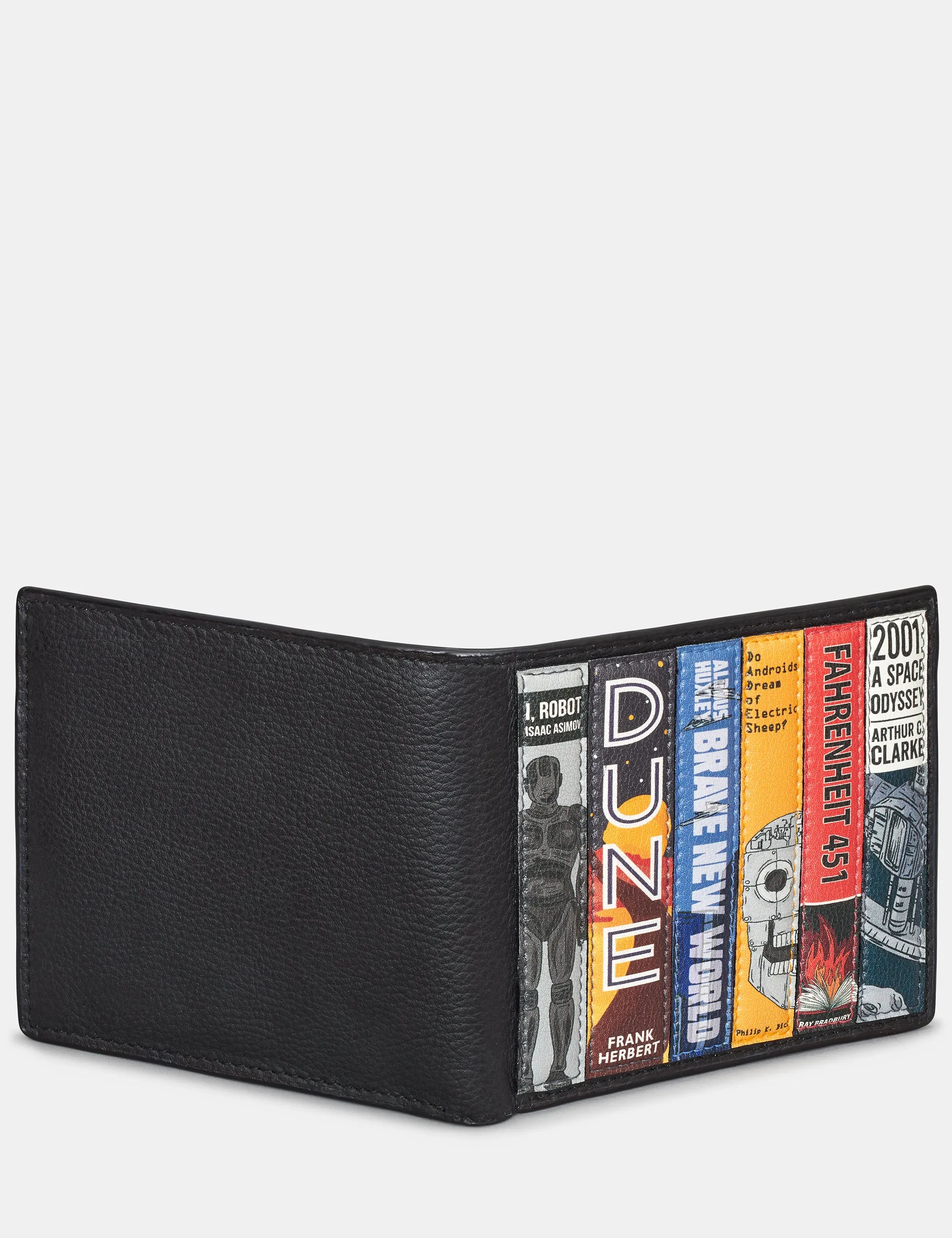 Sci-Fi Bookworm Black Leather Wallet