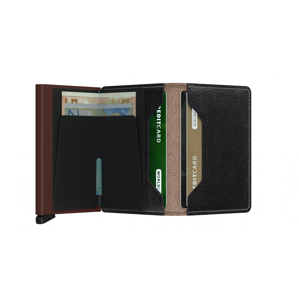 Secrid Slimwallet Saffiano - Brown
