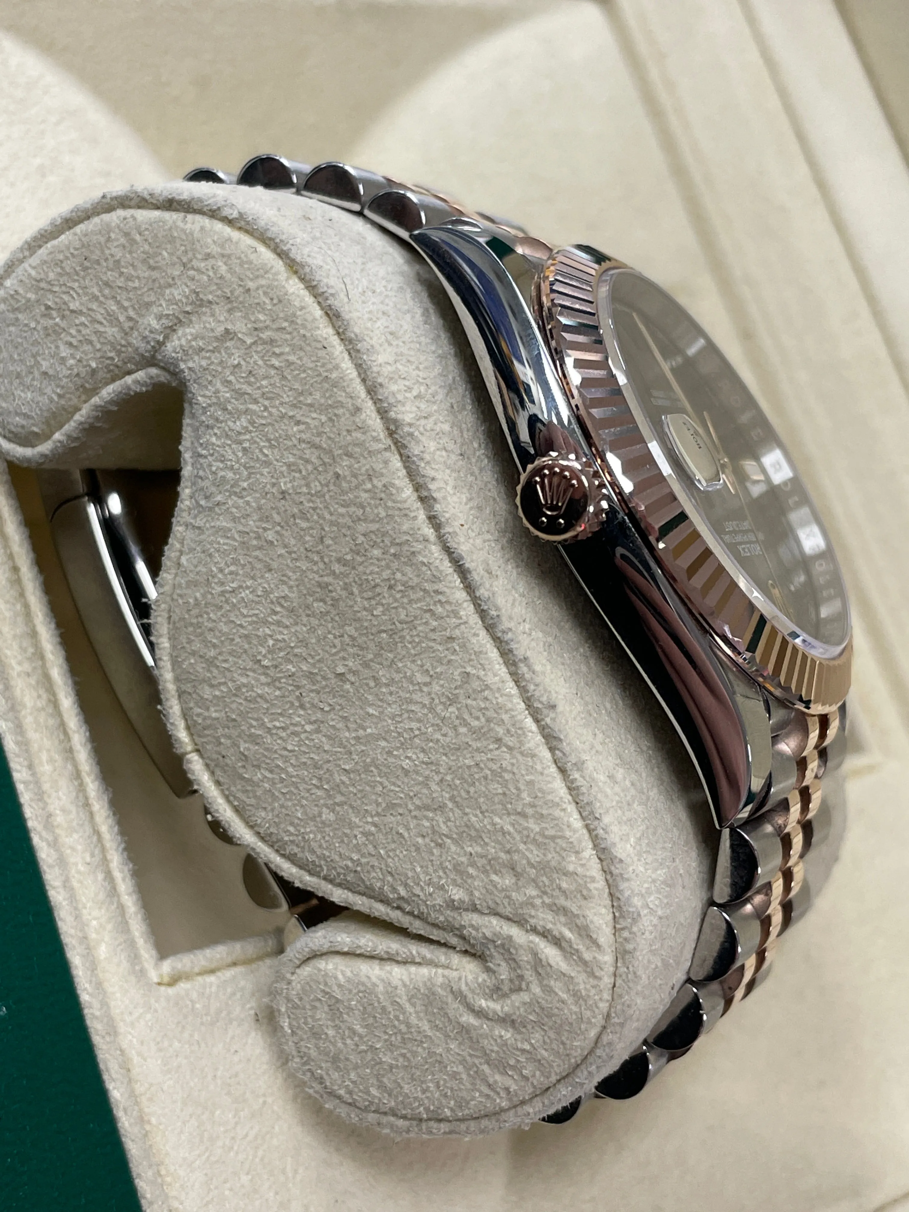 SEP 2021 Rolex DateJust 41 126331 WIMBLEDON Gray Everose Gold 18K Two Tone Watch