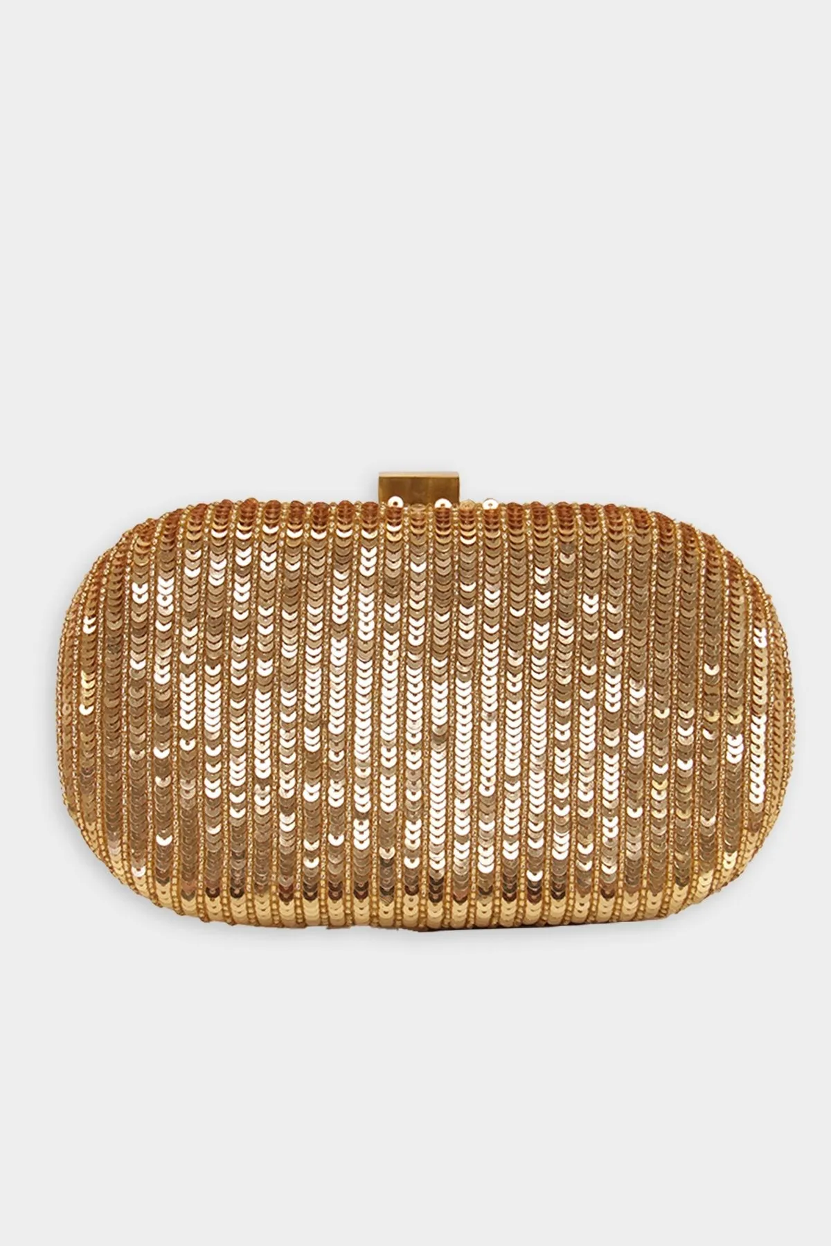 Sequins Beaded Clutch in Gold