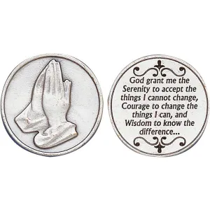Serenity Prayer Catholic Pocket Coin