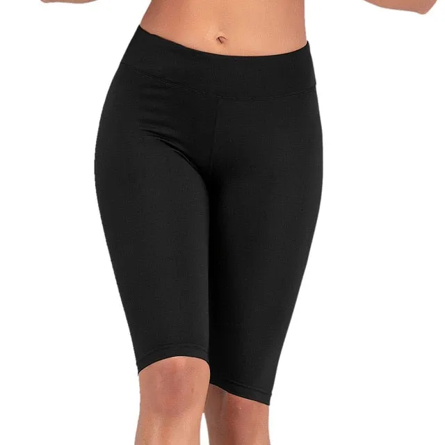 Sexy Women Stretch Biker Shorts Workout Leggings Neon Green Black Athletic Workout Fitness Jogger High Waist Yoga Shorts