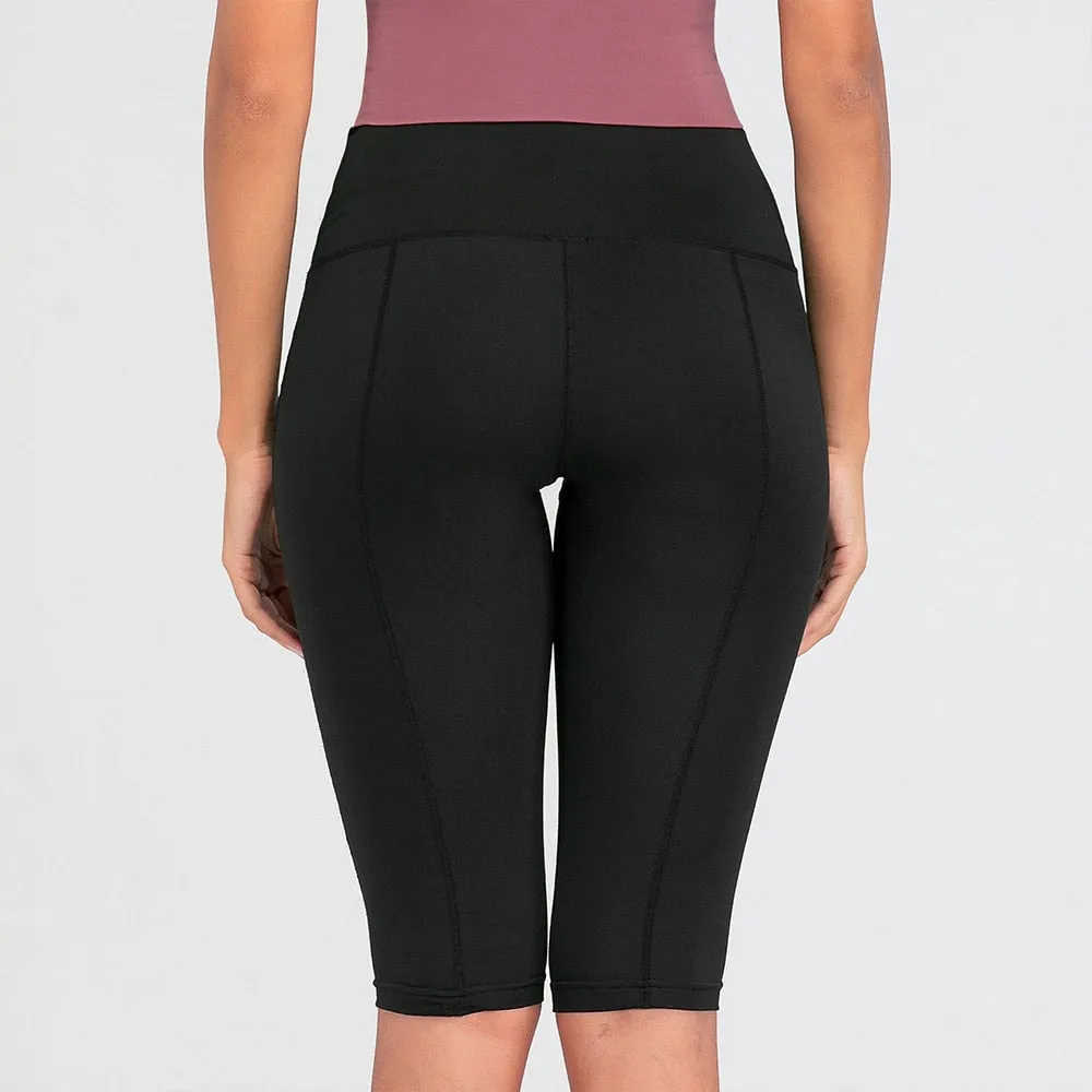 Sexy Women Stretch Biker Shorts Workout Leggings Neon Green Black Athletic Workout Fitness Jogger High Waist Yoga Shorts