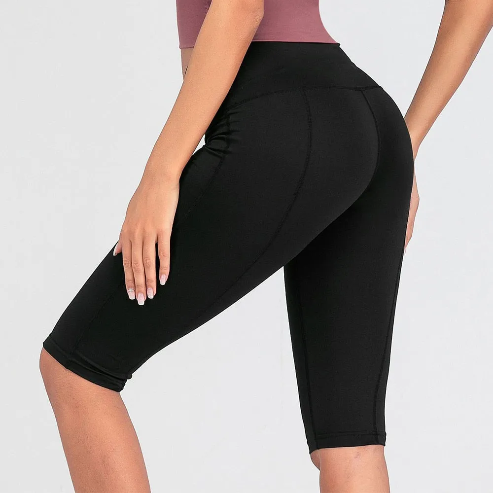 Sexy Women Stretch Biker Shorts Workout Leggings Neon Green Black Athletic Workout Fitness Jogger High Waist Yoga Shorts