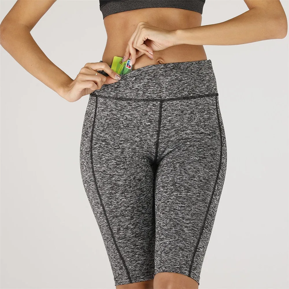 Sexy Women Stretch Biker Shorts Workout Leggings Neon Green Black Athletic Workout Fitness Jogger High Waist Yoga Shorts