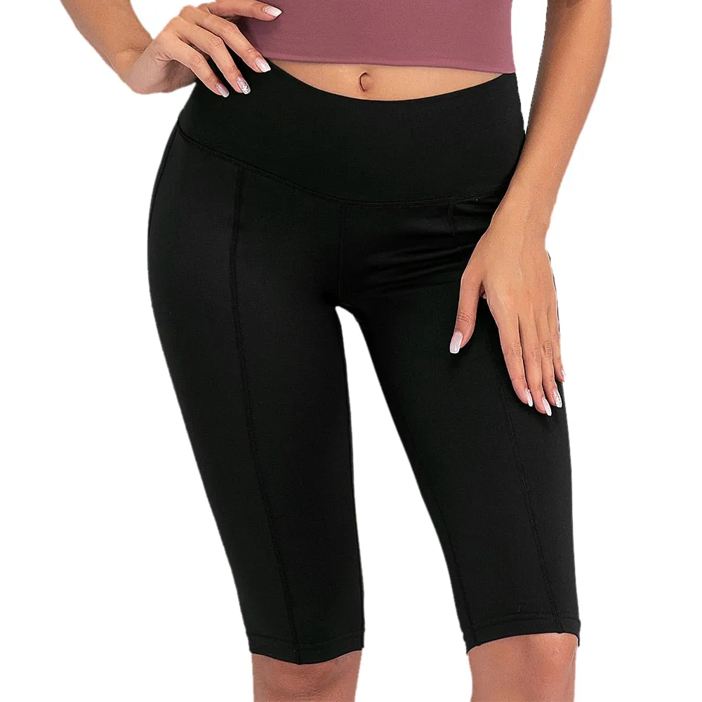 Sexy Women Stretch Biker Shorts Workout Leggings Neon Green Black Athletic Workout Fitness Jogger High Waist Yoga Shorts