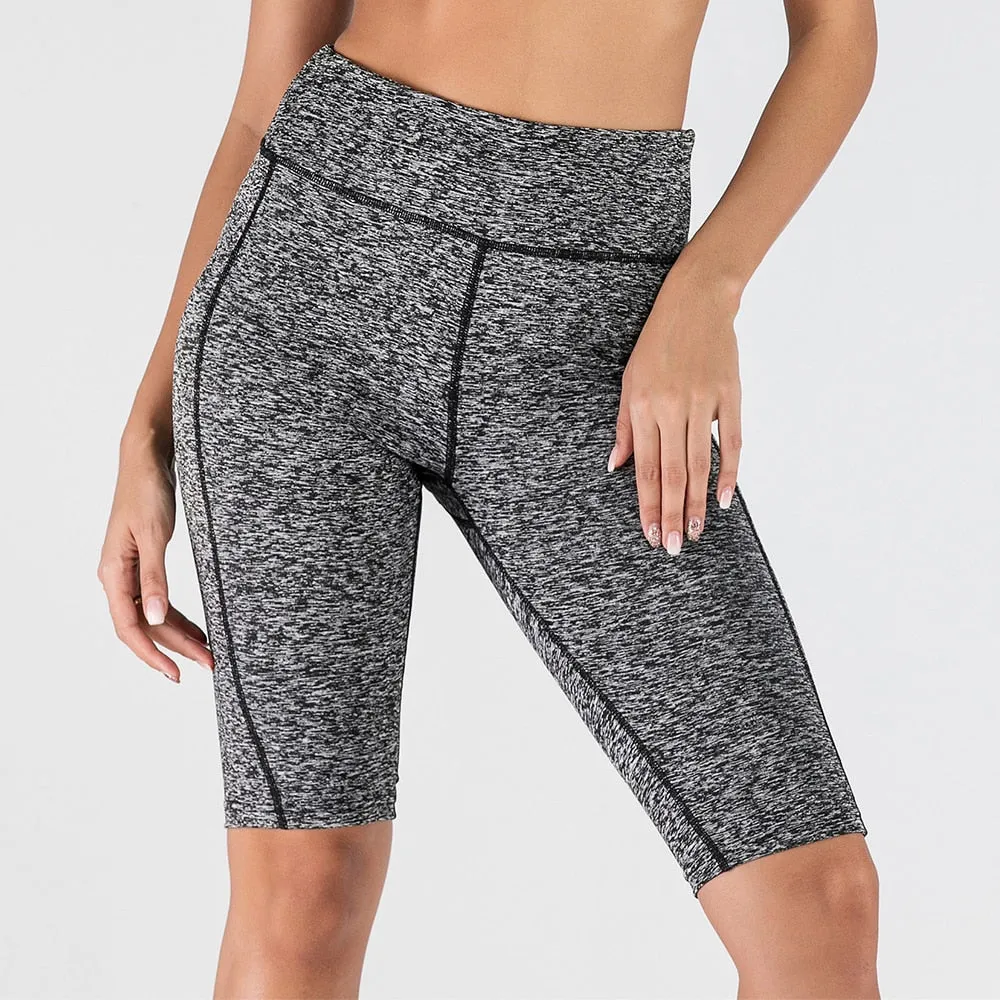 Sexy Women Stretch Biker Shorts Workout Leggings Neon Green Black Athletic Workout Fitness Jogger High Waist Yoga Shorts
