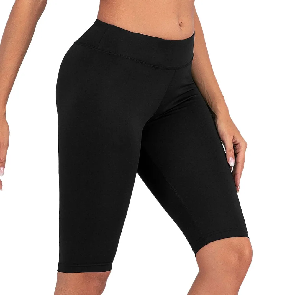 Sexy Women Stretch Biker Shorts Workout Leggings Neon Green Black Athletic Workout Fitness Jogger High Waist Yoga Shorts
