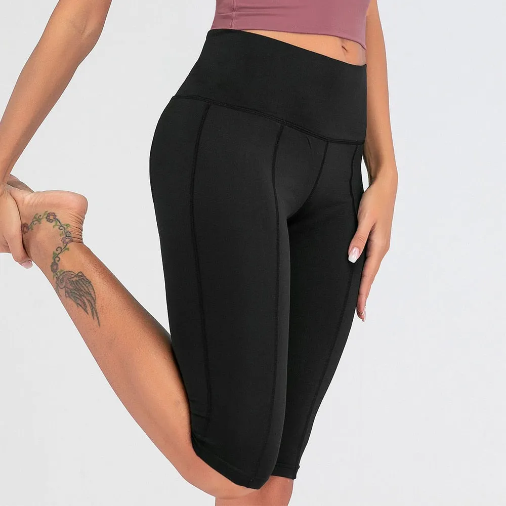 Sexy Women Stretch Biker Shorts Workout Leggings Neon Green Black Athletic Workout Fitness Jogger High Waist Yoga Shorts