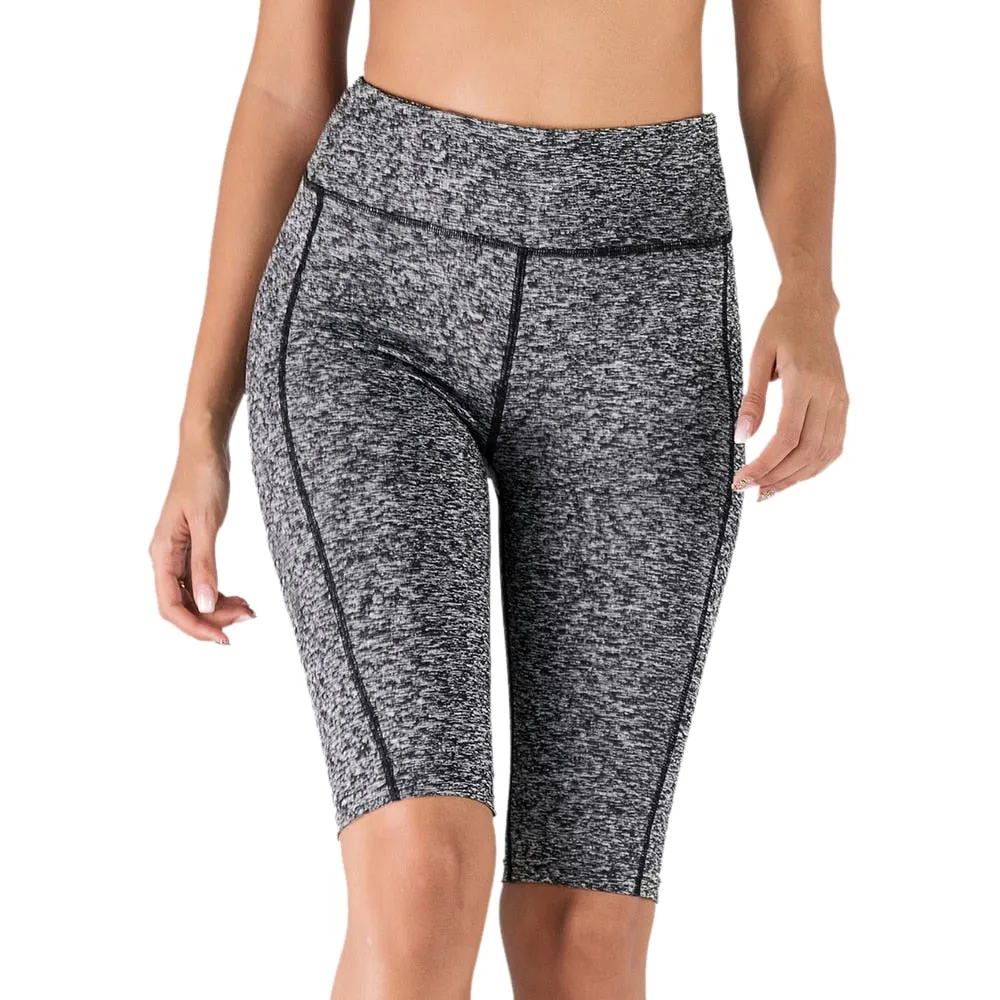 Sexy Women Stretch Biker Shorts Workout Leggings Neon Green Black Athletic Workout Fitness Jogger High Waist Yoga Shorts