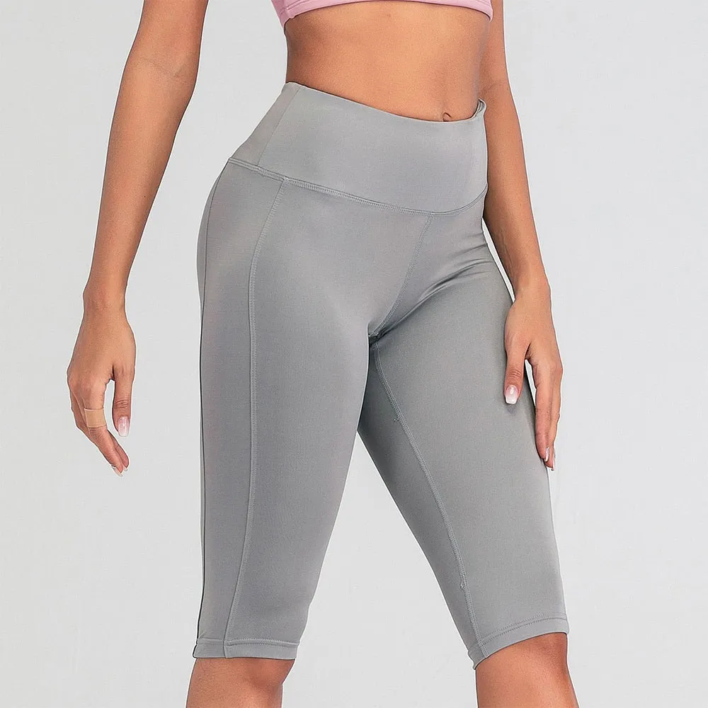 Sexy Women Stretch Biker Shorts Workout Leggings Neon Green Black Athletic Workout Fitness Jogger High Waist Yoga Shorts