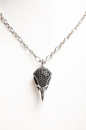 SHAUN LEANE | LARGE SKULL BLACK SPINEL NECKLACE